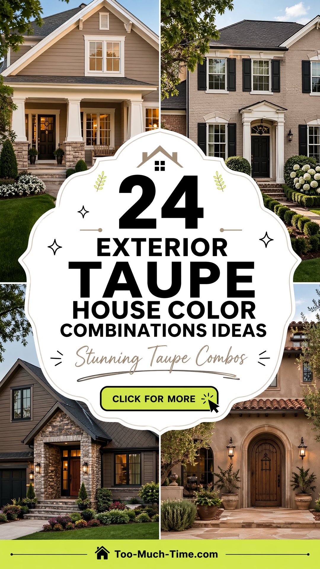 24 Exterior Taupe House Color Combinations Ideas Now - 24 Exterior Taupe House Color Combinations: Ideas Now