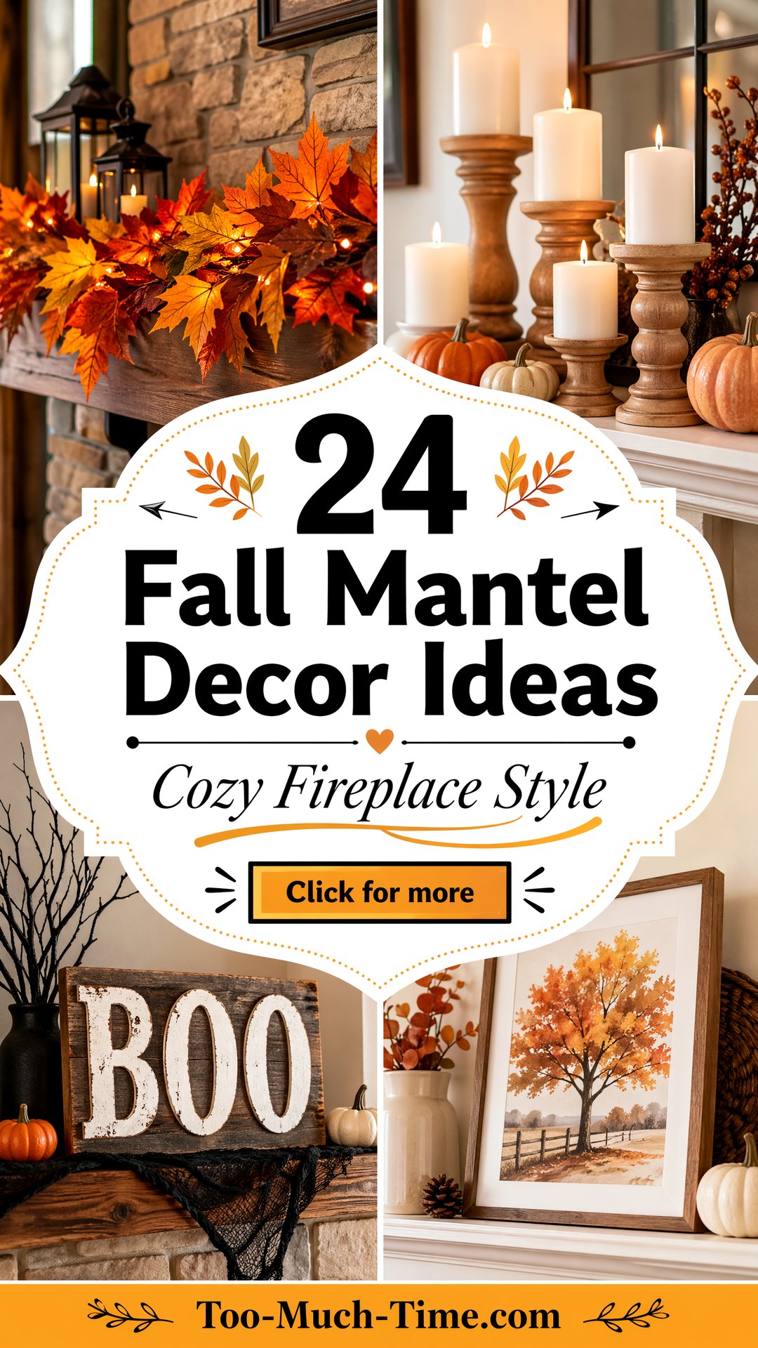 24 Fall Mantel Decor Ideas Cozy Fireplace Styling - 24 Fall Mantel Decor Ideas: Cozy Fireplace Styling