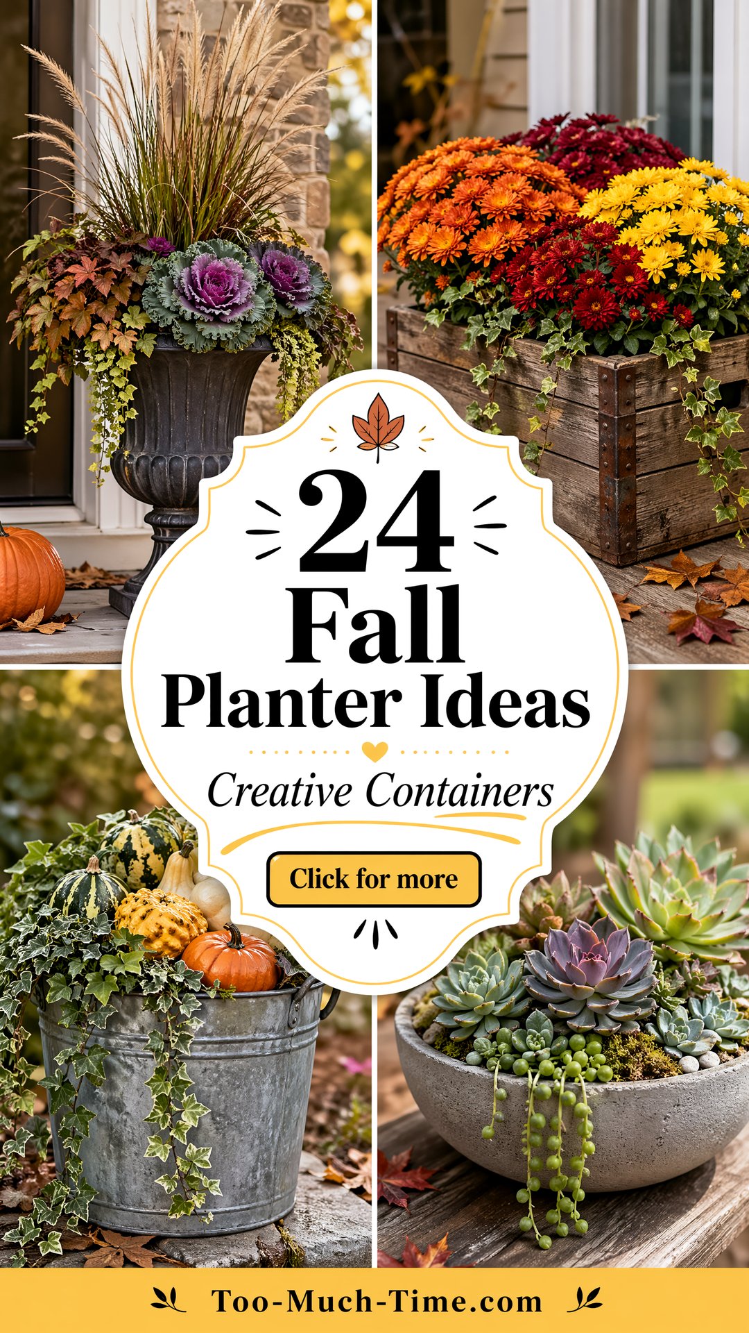 24 Fall Planter Ideas Creative Containers and Tips - 24 Fall Planter Ideas: Creative Containers and Tips
