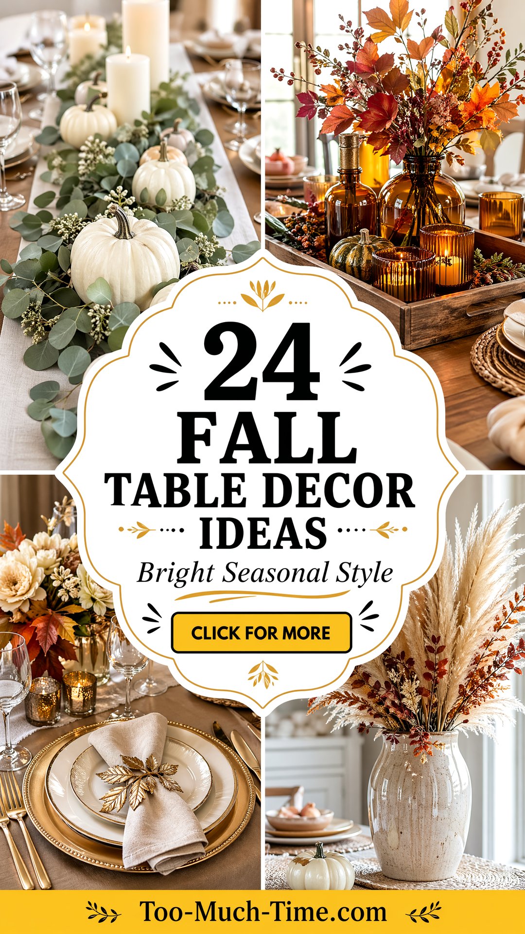 24 Fall Table Decor Ideas Seasonal Centerpieces Bright - 24 Fall Table Decor Ideas: Seasonal Centerpieces Bright