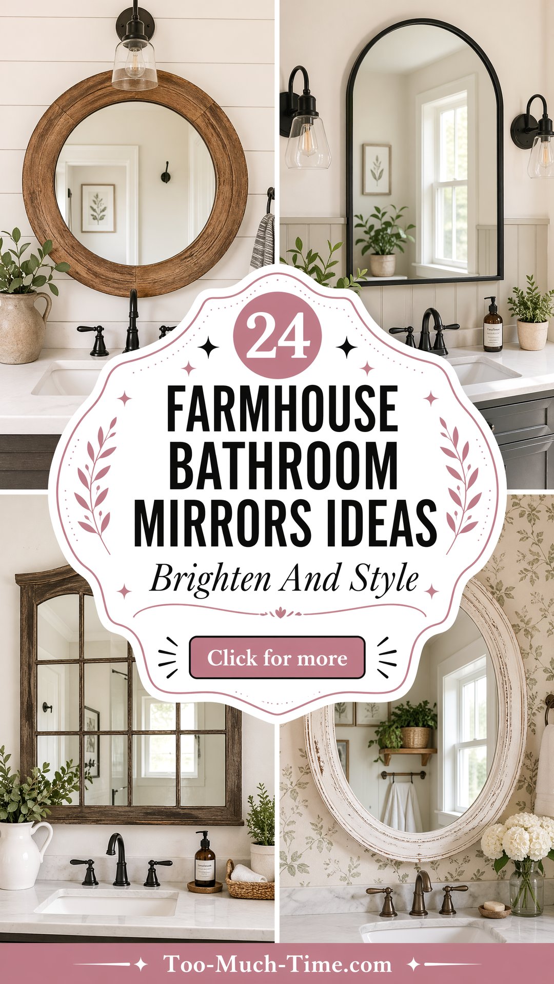 24 Farmhouse Bathroom Mirrors Ideas Brighten and Style - 24 Farmhouse Bathroom Mirrors Ideas: Brighten and Style
