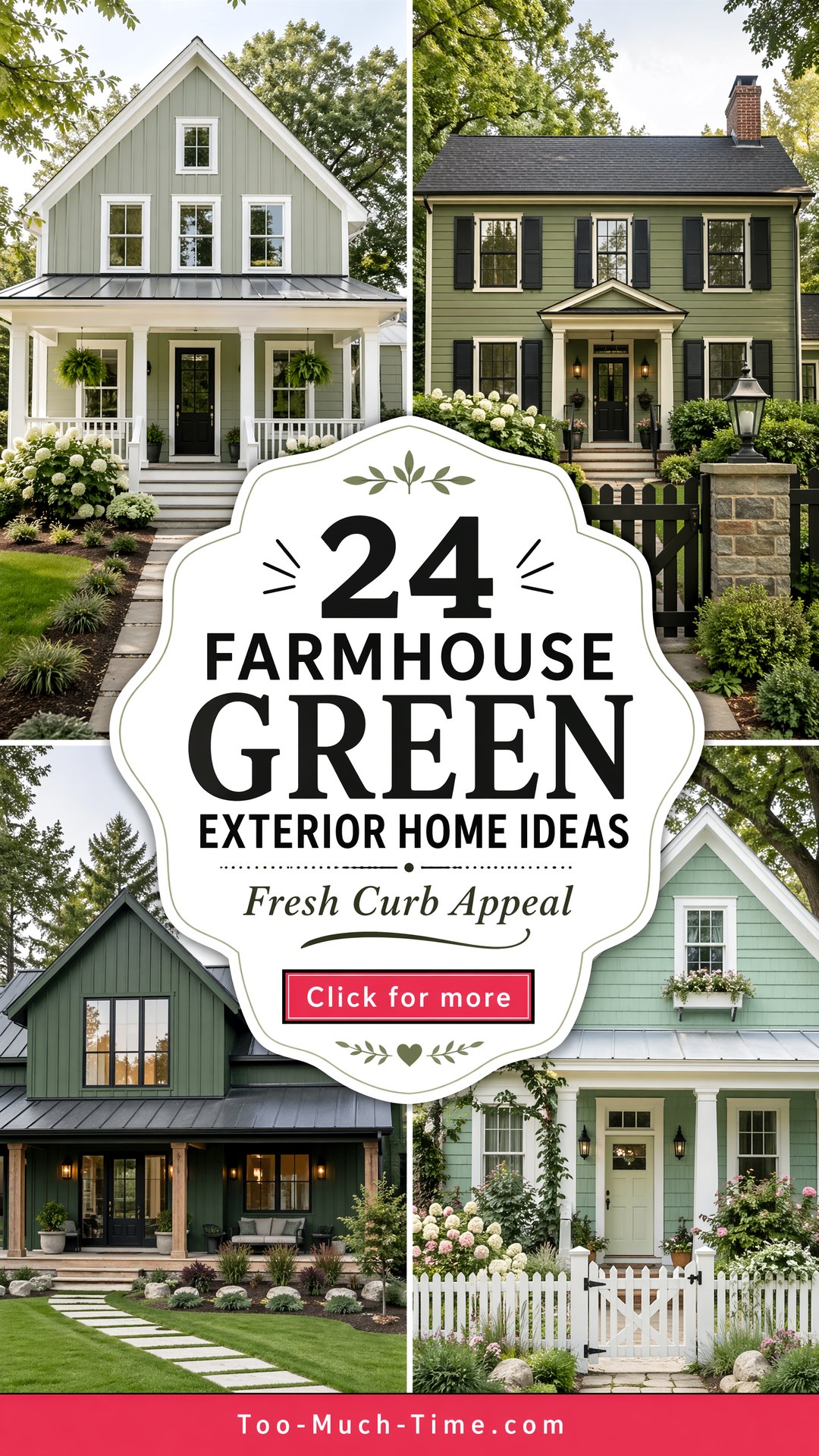 24 Farmhouse Green Exterior Home Ideas Curb Appeal - 24 Farmhouse Green Exterior Home Ideas: Curb Appeal