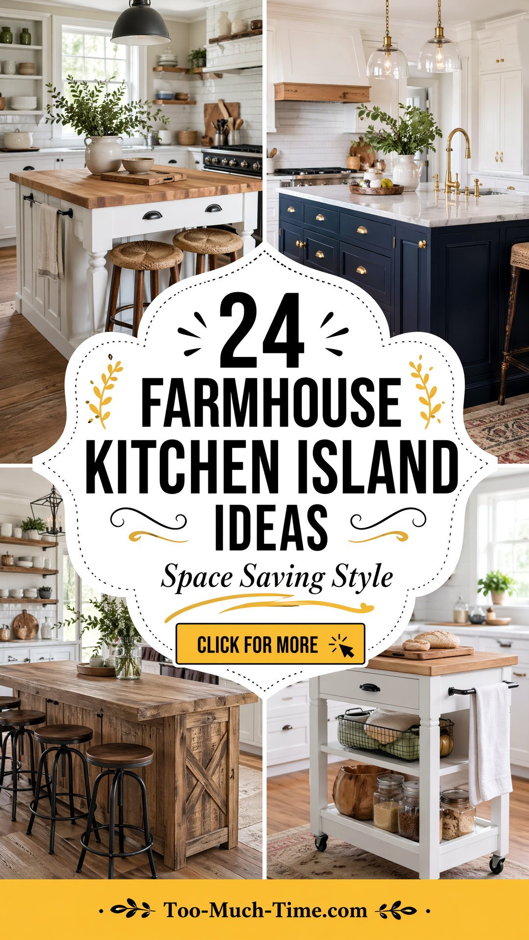 24 Farmhouse Kitchen Island Ideas Space Saving Style - 24 Farmhouse Kitchen Island Ideas: Space Saving Style