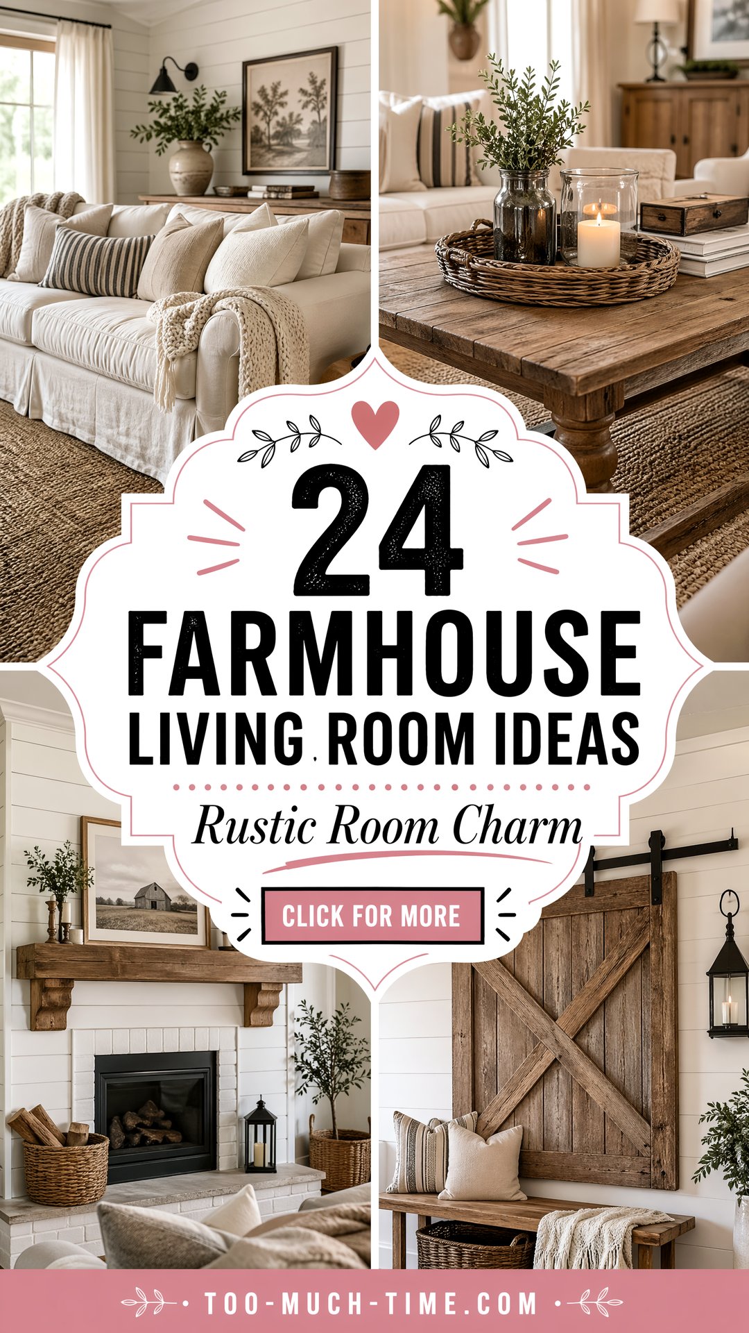 24 Farmhouse Living Room Ideas That Blend Rustic Charm - 24 Farmhouse Living Room Ideas That Blend Rustic Charm