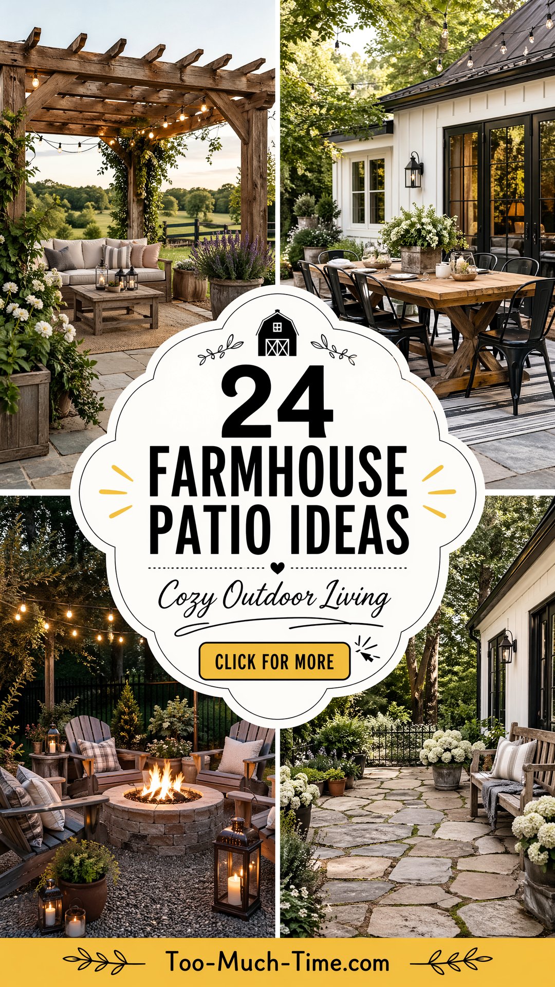 24 Farmhouse Patio Ideas for Cozy Outdoor Living Spaces - 24 Farmhouse Patio Ideas for Cozy Outdoor Living Spaces