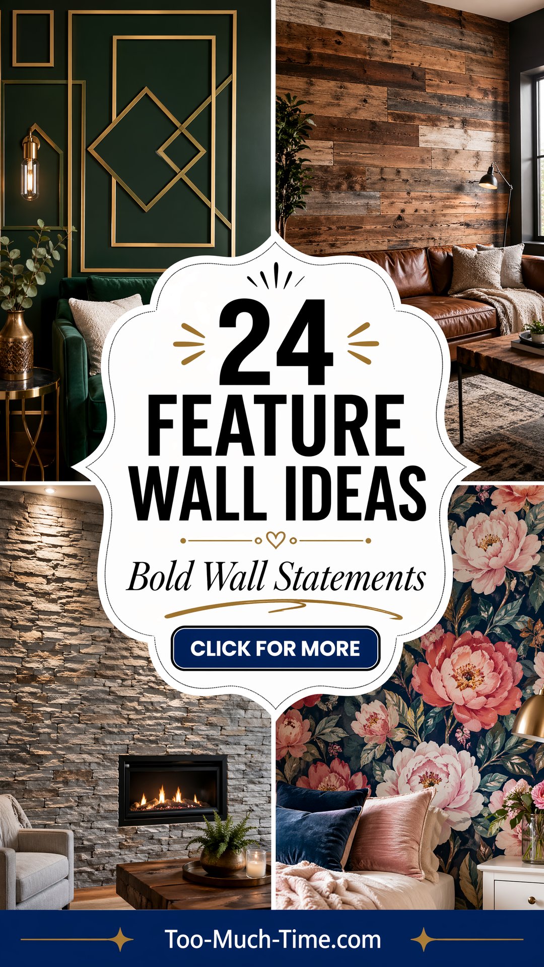 24 Feature Wall Ideas That Add Bold Color and Texture - 24 Feature Wall Ideas That Add Bold Color and Texture