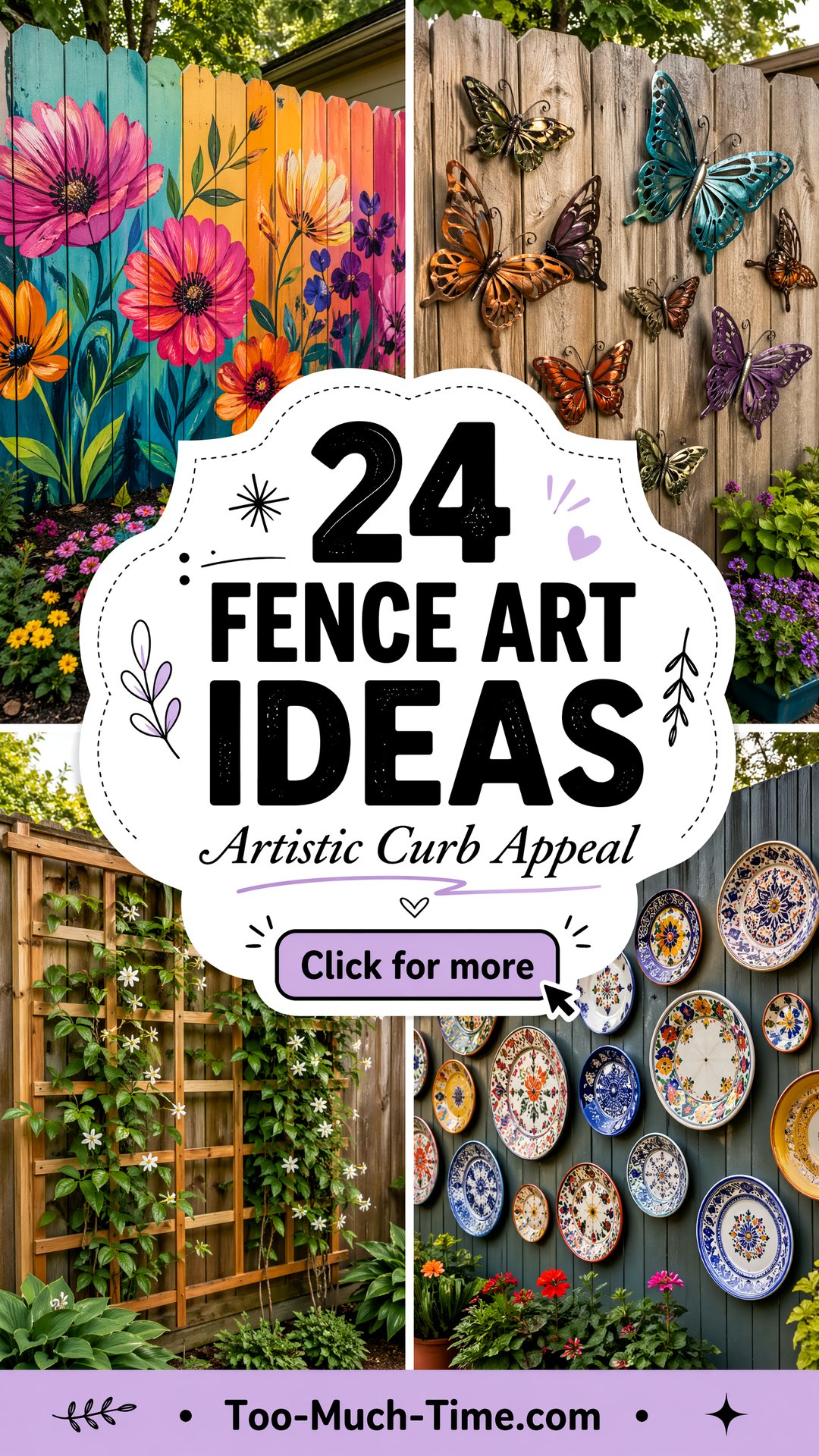 24 Fence Art Ideas for Curb Appeal and Personality - 24 Fence Art Ideas for Curb Appeal and Personality