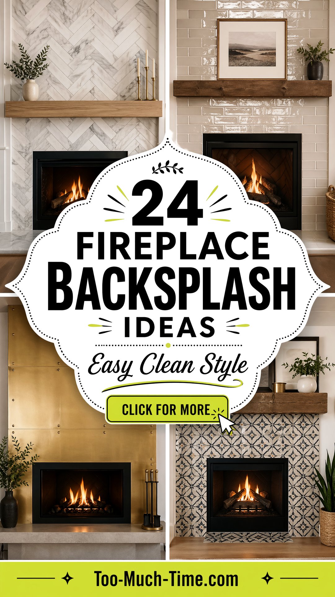 24 Fireplace Backsplash Ideas for Easy-to-clean Spaces - 24 Fireplace Backsplash Ideas for Easy-to-clean Spaces