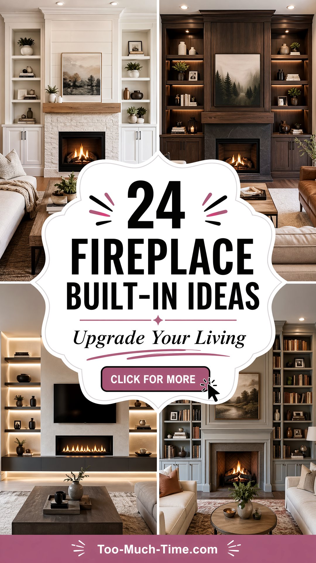 24 Fireplace Built-in Ideas to Upgrade Living Space - 24 Fireplace Built-in Ideas to Upgrade Living Space