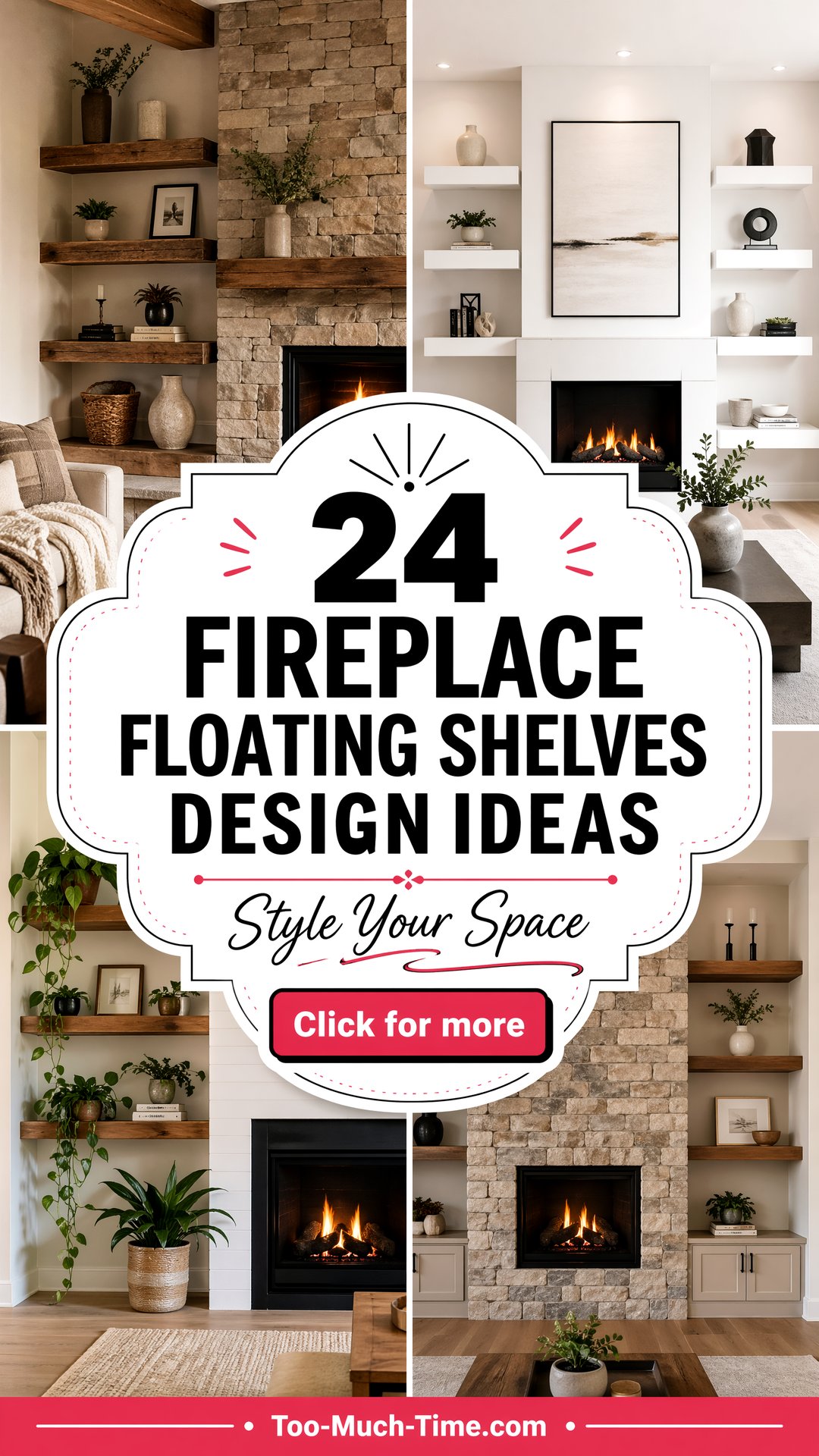 24 Fireplace Floating Shelves Design Ideas for Style - 24 Fireplace Floating Shelves Design Ideas for Style