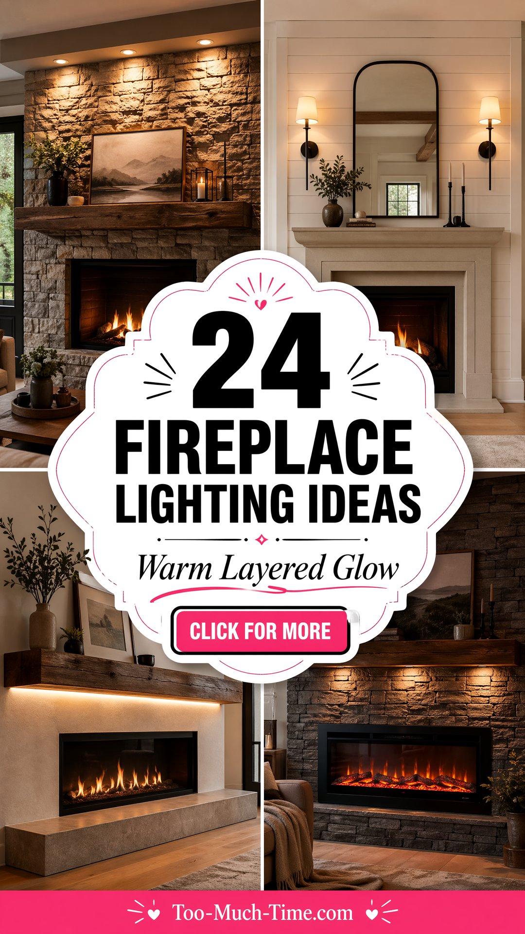 24 Fireplace Lighting Ideas for Warm Layered Glow - 24 Fireplace Lighting Ideas for Warm, Layered Glow