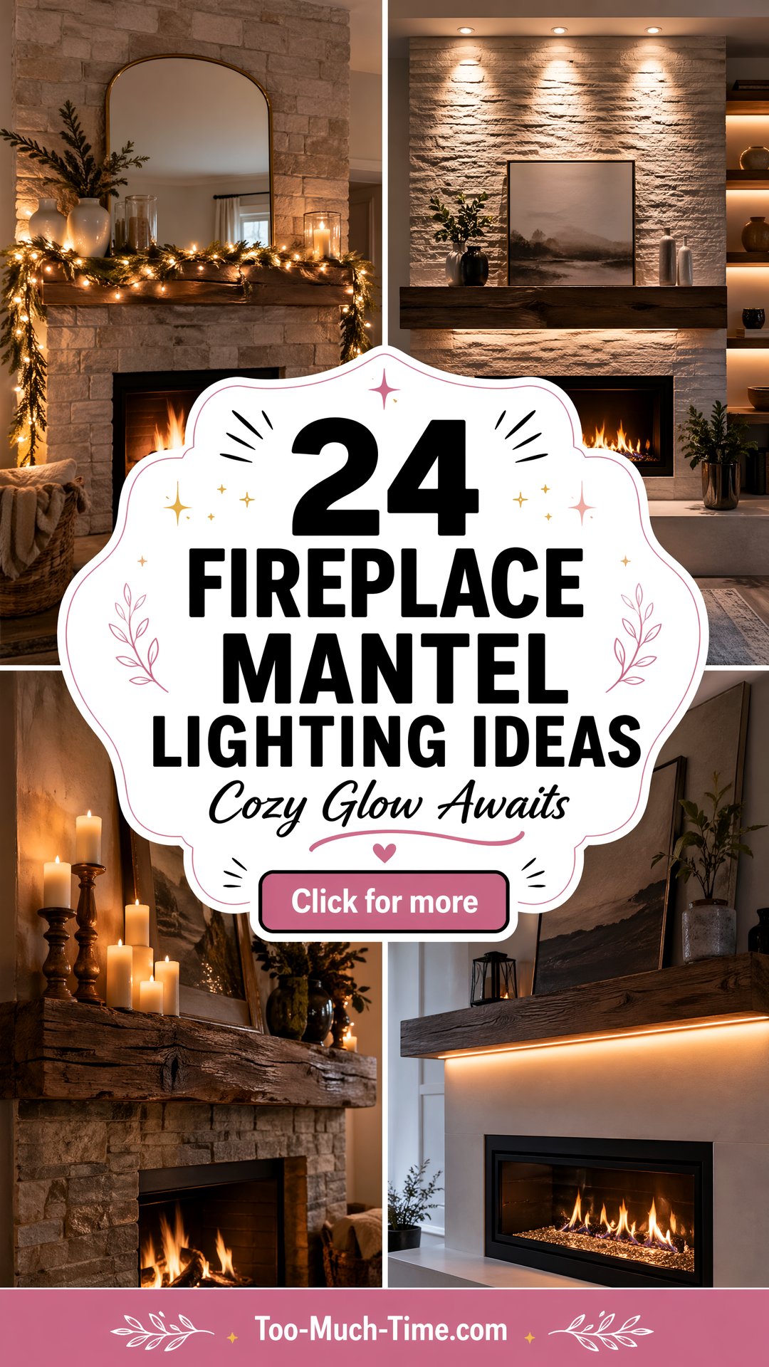 24 Fireplace Mantel Lighting Ideas for Cozy Ambience - 24 Fireplace Mantel Lighting Ideas for Cozy Ambience
