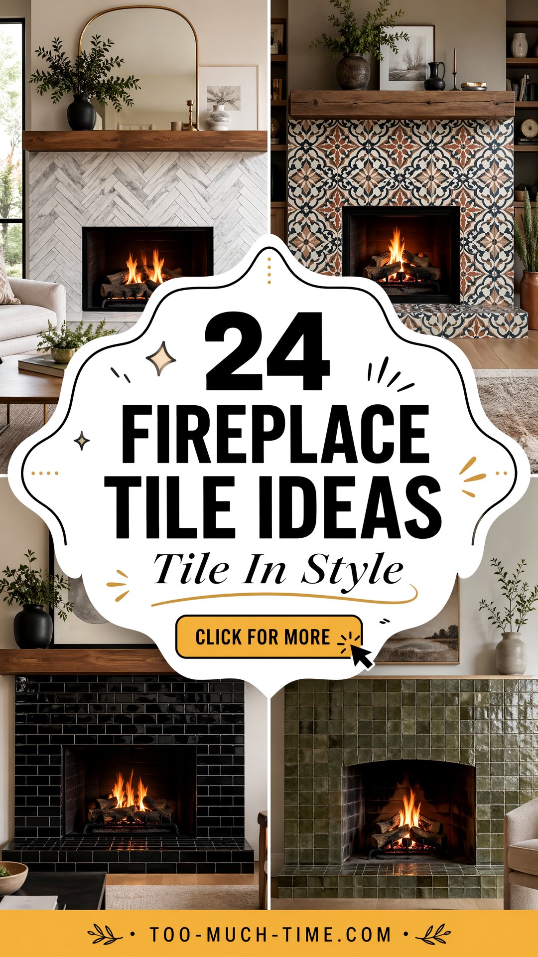 24 Fireplace Tile Ideas for Elegant Hearth Aesthetics - 24 Fireplace Tile Ideas for Elegant Hearth Aesthetics