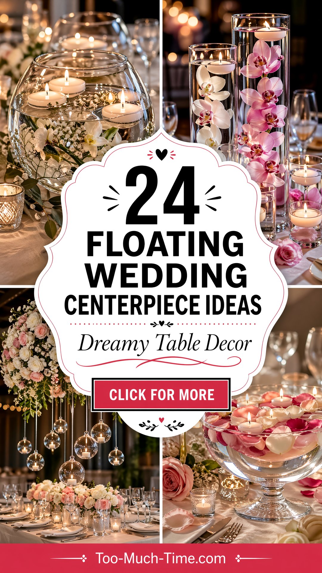 24 Floating Wedding Centerpiece Ideas Classic Ideas - 24 Floating Wedding Centerpiece Ideas: Classic Ideas