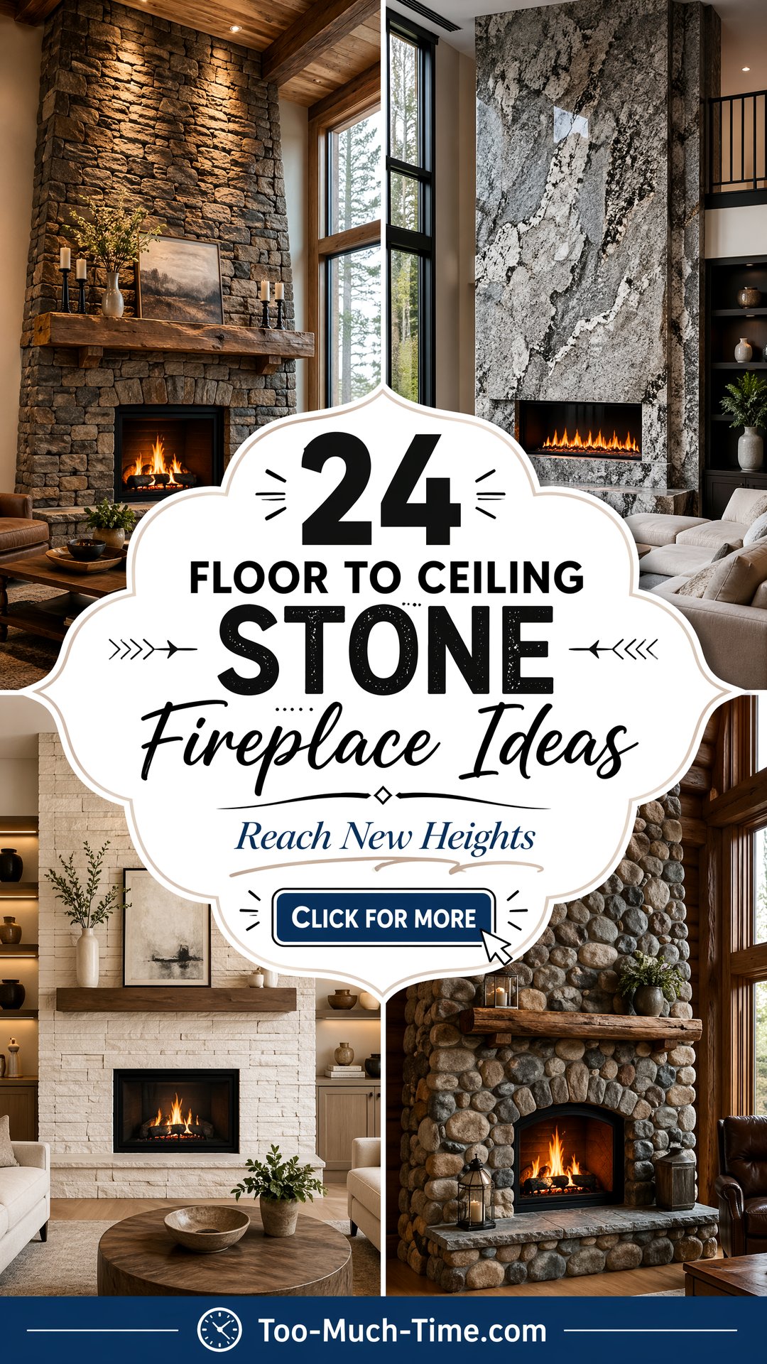 24 Floor to Ceiling Stone Fireplace Ideas Quick Guide - 24 Floor to Ceiling Stone Fireplace Ideas: Quick Guide