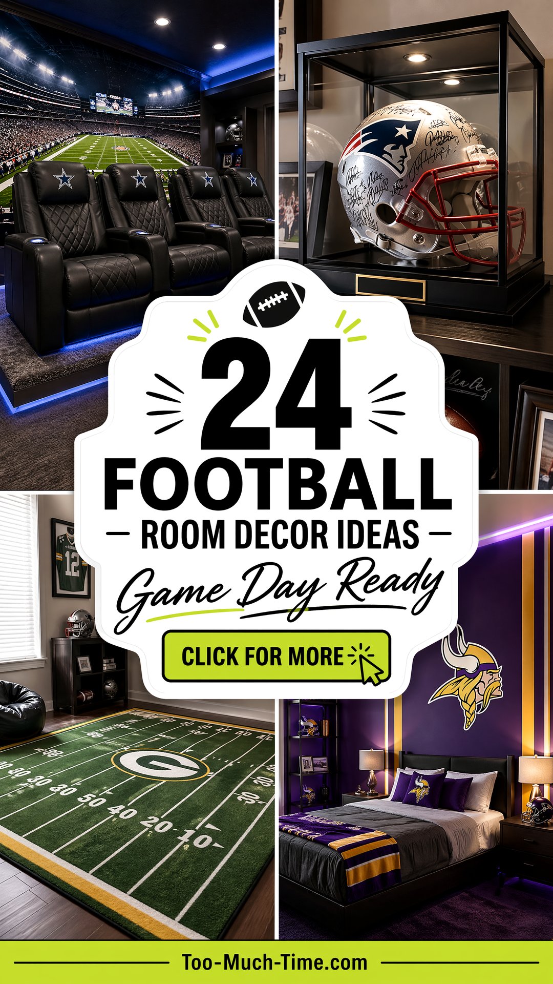 24 Football Room Decor Ideas Bold Accents and Storage - 24 Football Room Decor Ideas: Bold Accents and Storage
