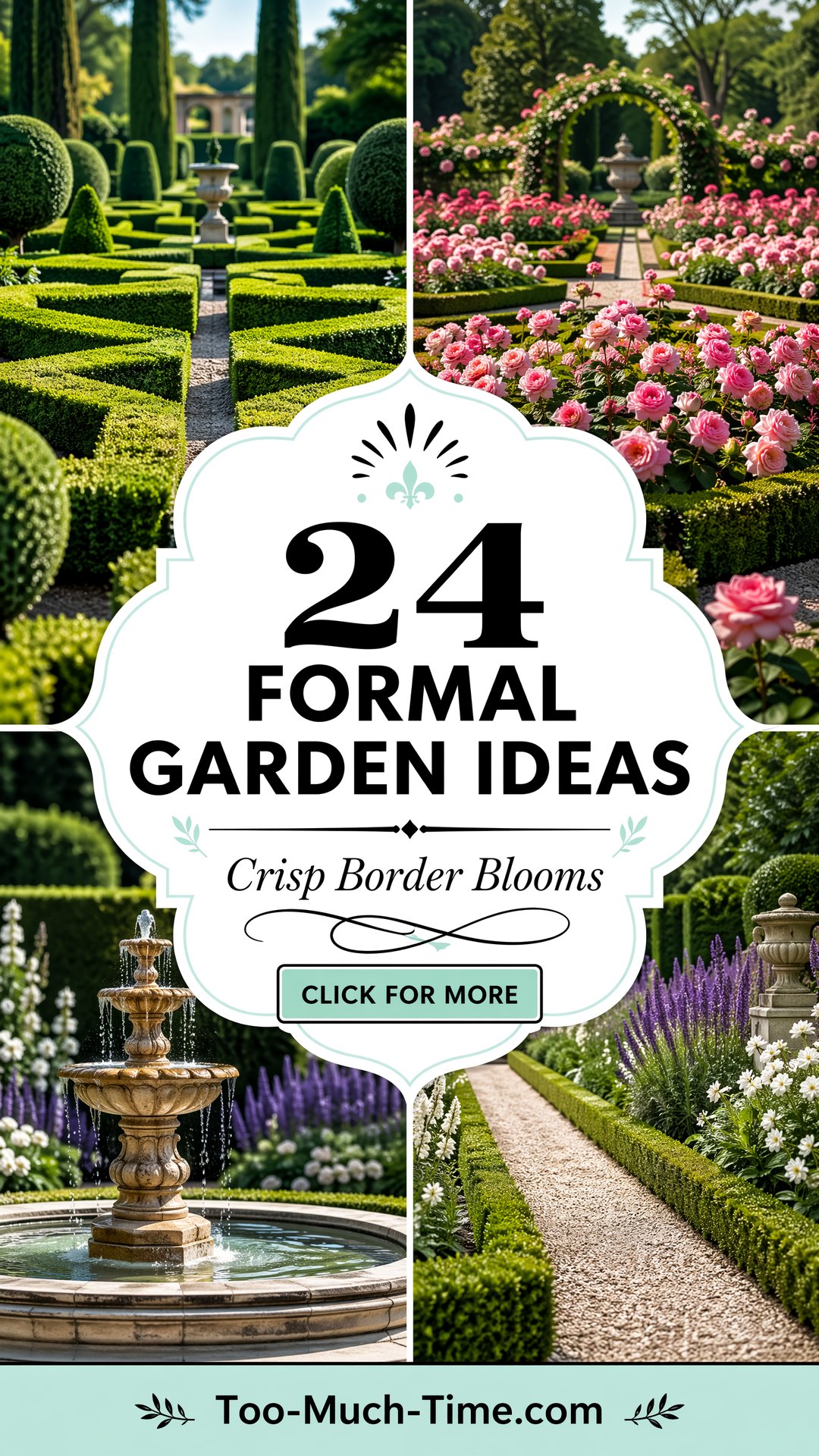 24 Formal Garden Ideas for Crisp Borders and Blooms - 24 Formal Garden Ideas for Crisp Borders and Blooms