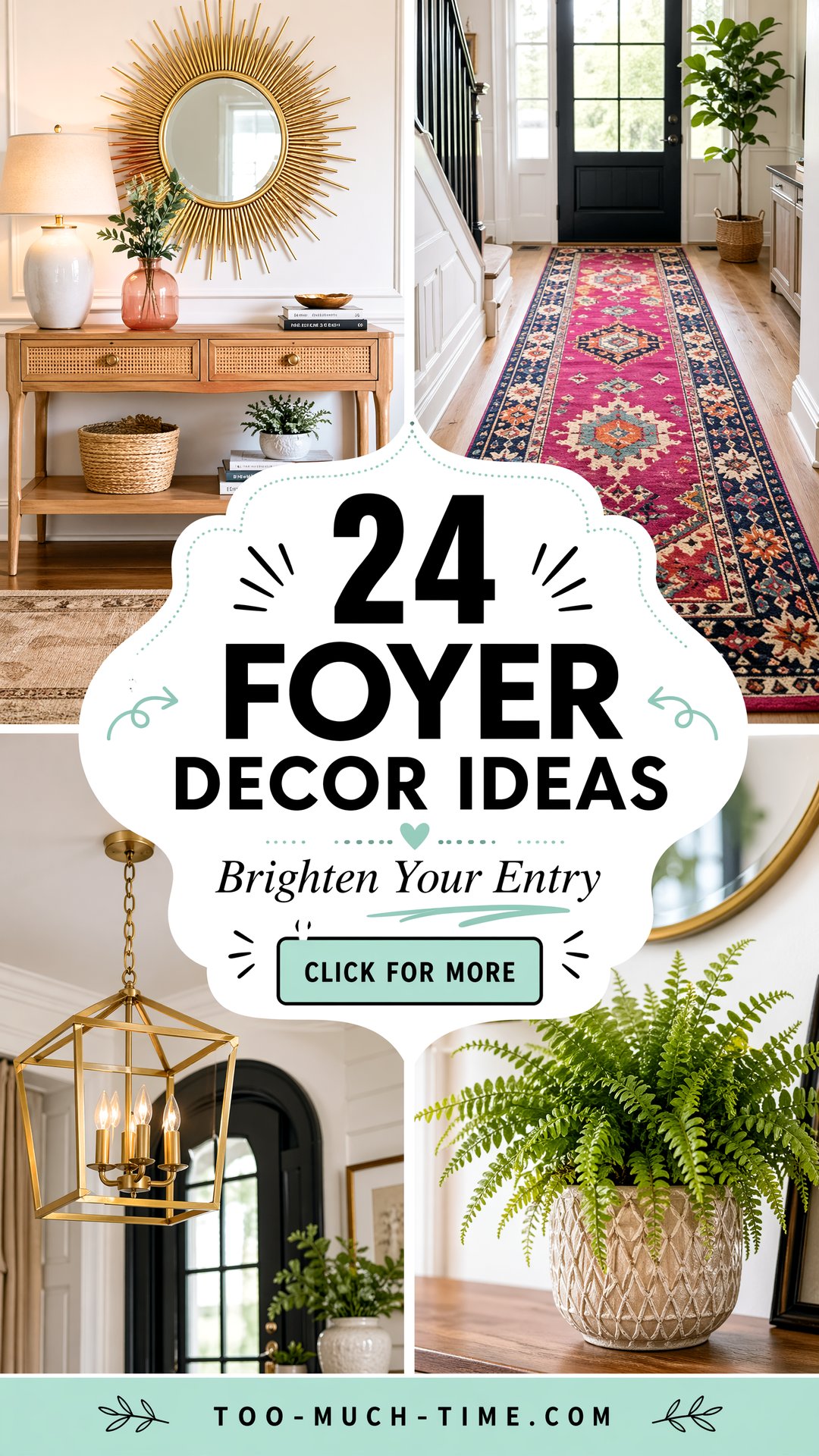 24 Foyer Decor Ideas to Brighten Entry Spaces - 24 Foyer Decor Ideas to Brighten Entry Spaces