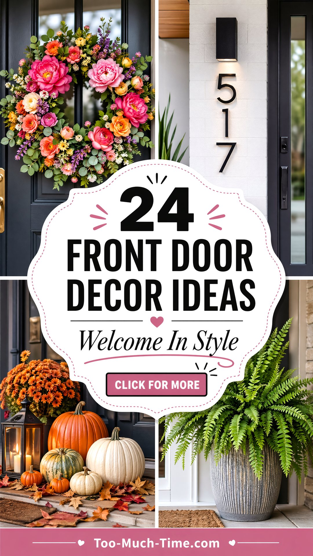 24 Front Door Decor Ideas for a Welcoming Entrance - 24 Front Door Decor Ideas for a Welcoming Entrance