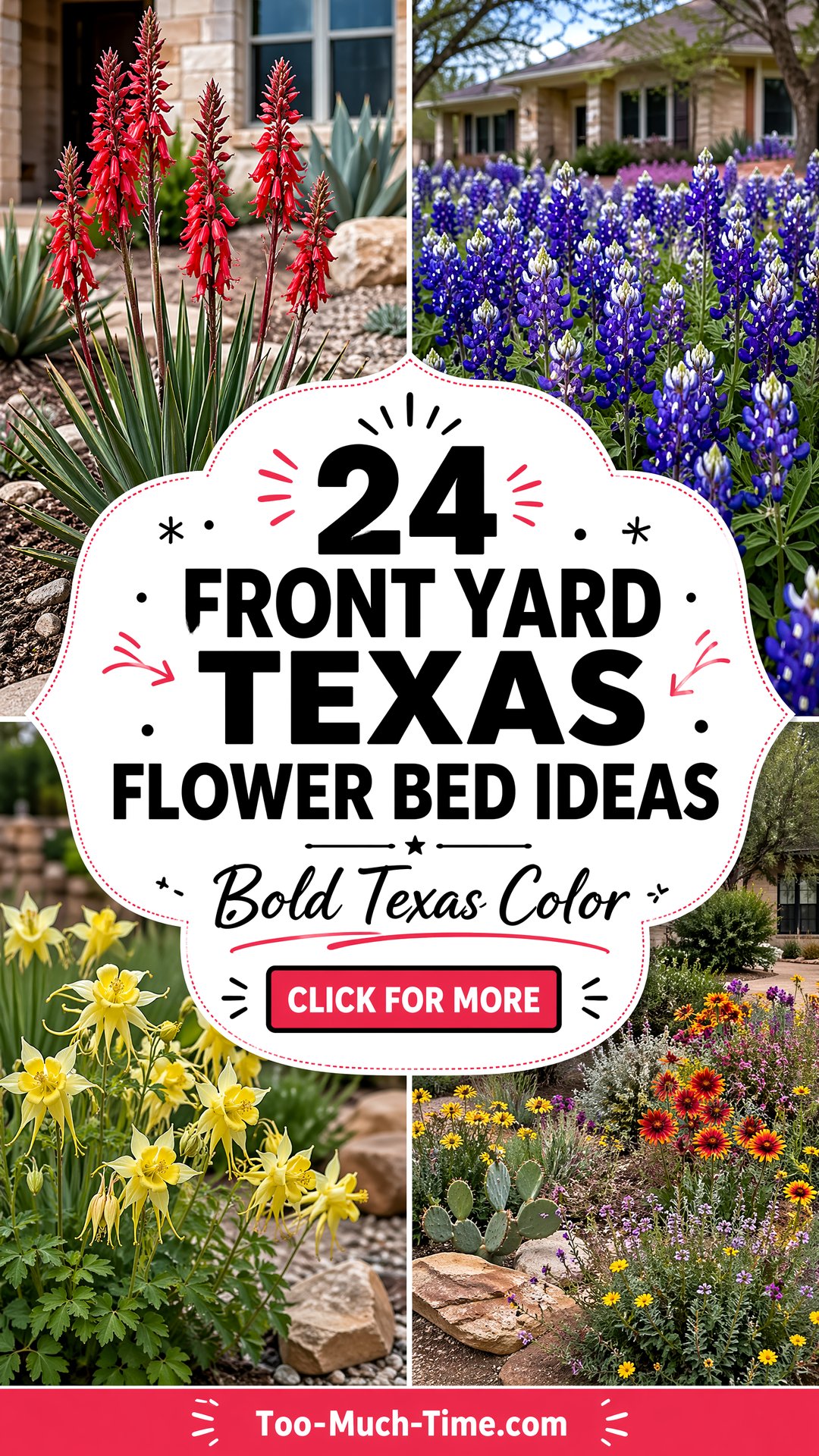 24 Front Yard Texas Flower Bed Ideas for Bold Color - 24 Front Yard Texas Flower Bed Ideas for Bold Color