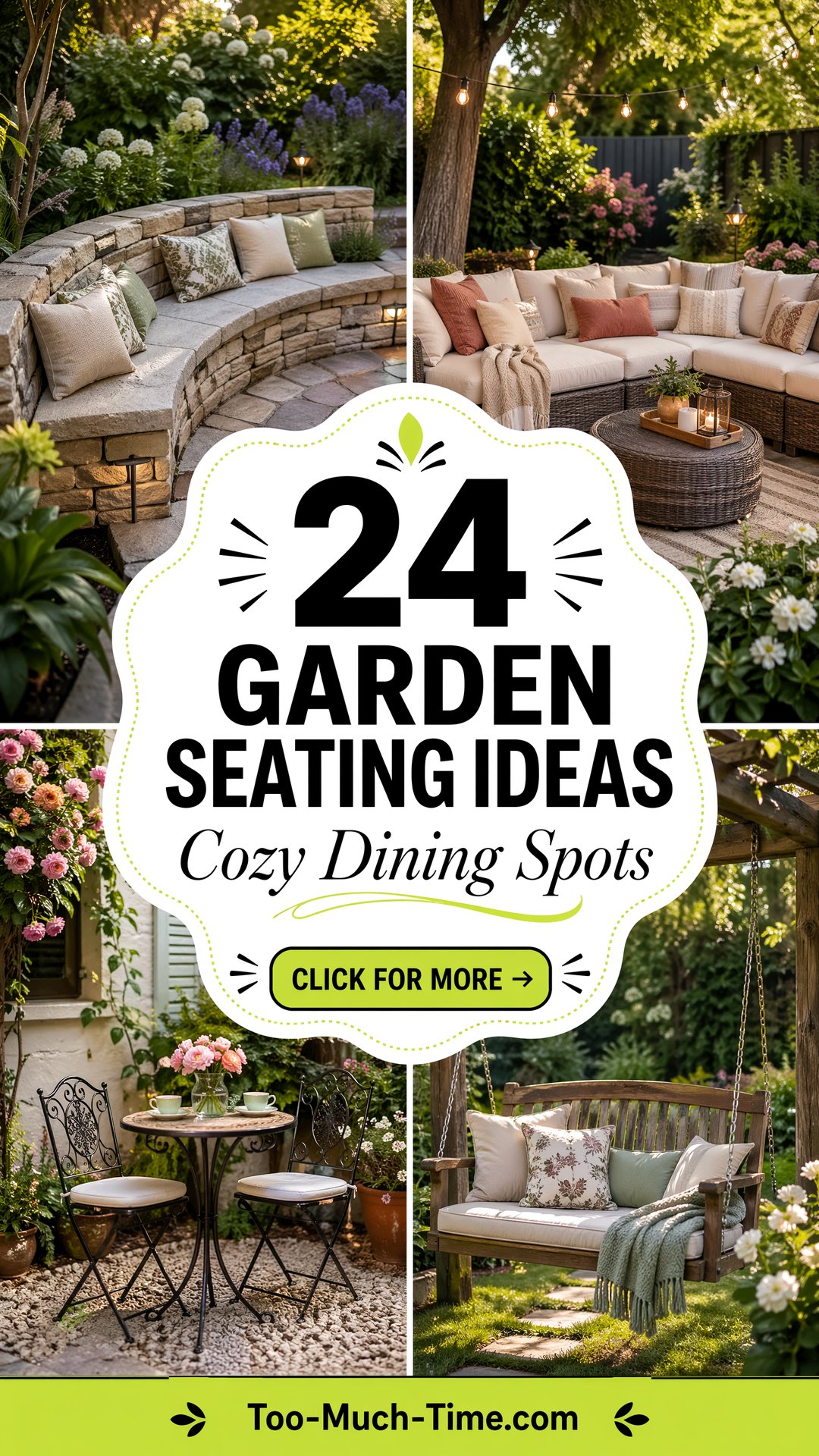 24 Garden Seating Ideas for Cozy Outdoor Dining Area - 24 Garden Seating Ideas for Cozy Outdoor Dining Area