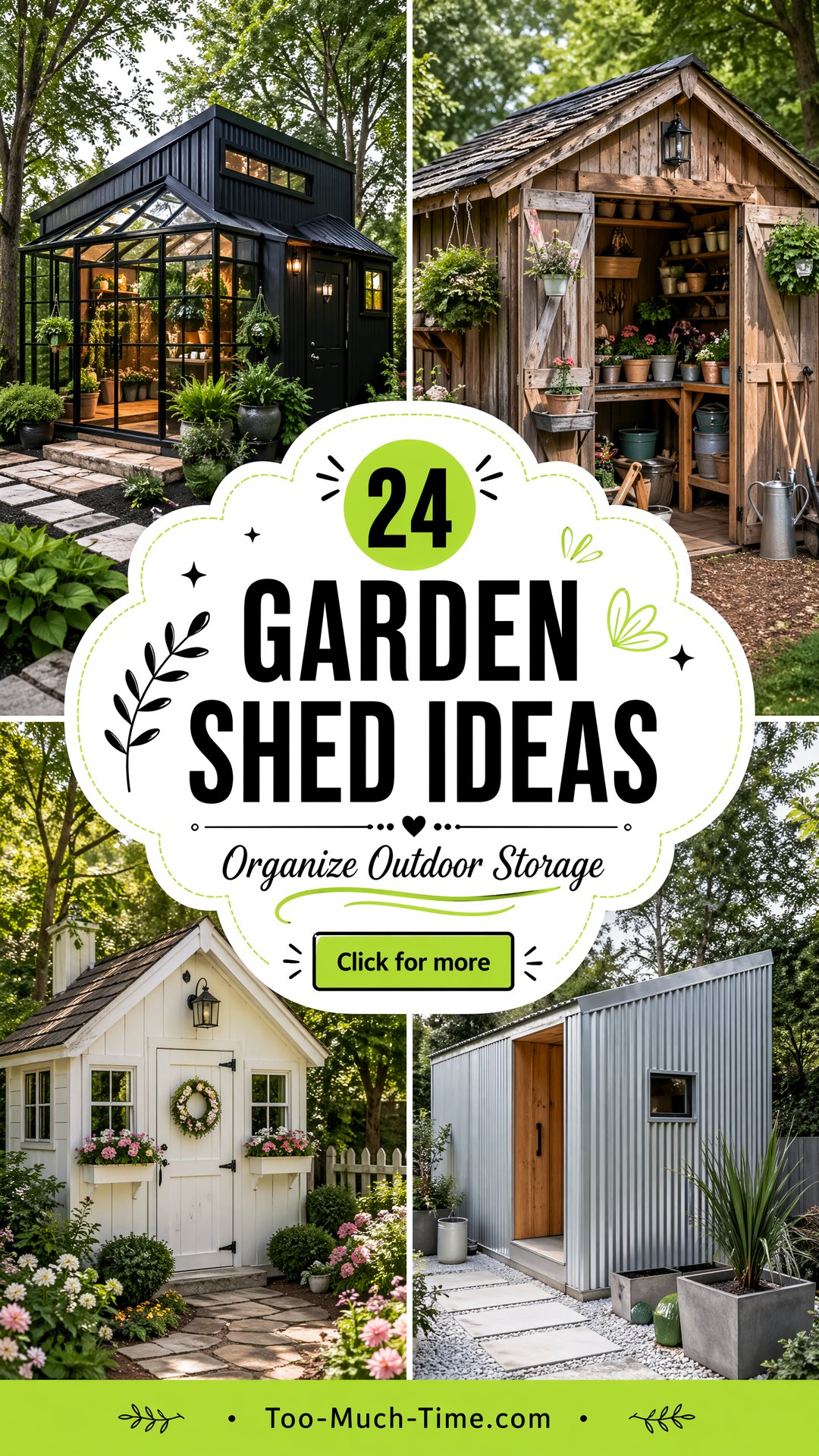 24 Garden Shed Ideas to Organize and Store Outdoors - 24 Garden Shed Ideas to Organize and Store Outdoors