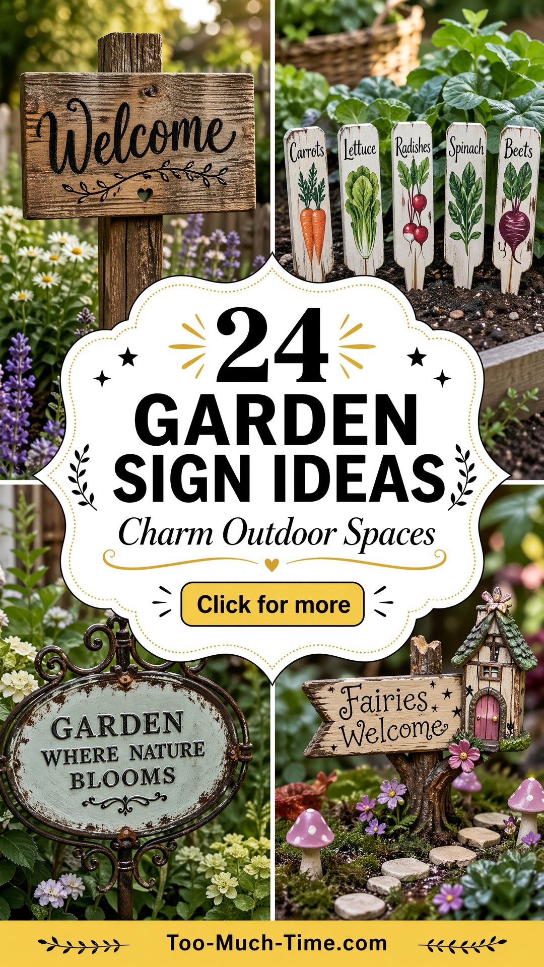 24 Garden Sign Ideas to Charm Your Outdoor Spaces Today - 24 Garden Sign Ideas to Charm Your Outdoor Spaces Today