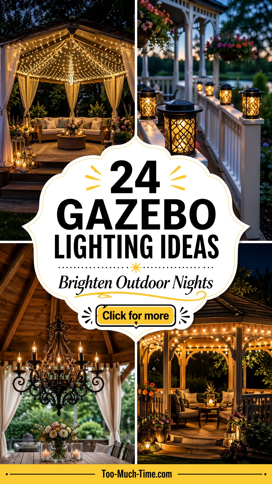 24 Gazebo Lighting Ideas to Brighten Outdoor Nights - 24 Gazebo Lighting Ideas to Brighten Outdoor Nights