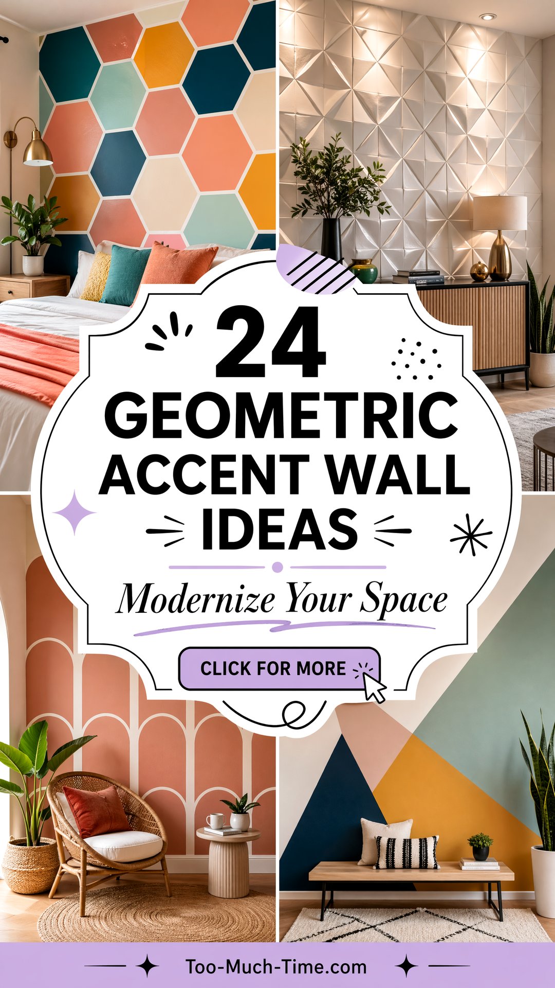 24 Geometric Accent Wall Ideas to Modernize Interiors - 24 Geometric Accent Wall Ideas to Modernize Interiors