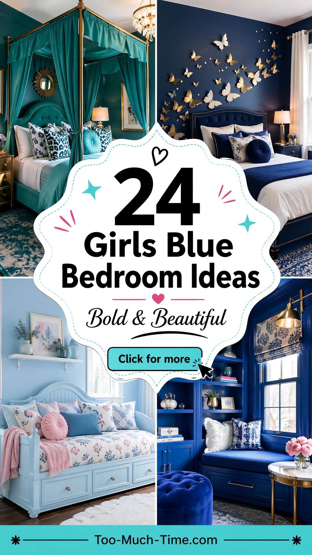 24 Girls Blue Bedroom Ideas Bold Patterns Warm Tones - 24 Girls Blue Bedroom Ideas: Bold Patterns, Warm Tones