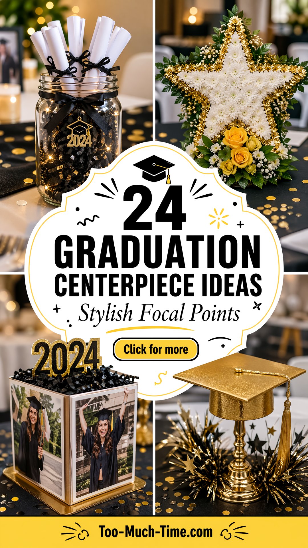 24 Graduation Centerpiece Ideas Stylish Focal Points - 24 Graduation Centerpiece Ideas: Stylish Focal Points