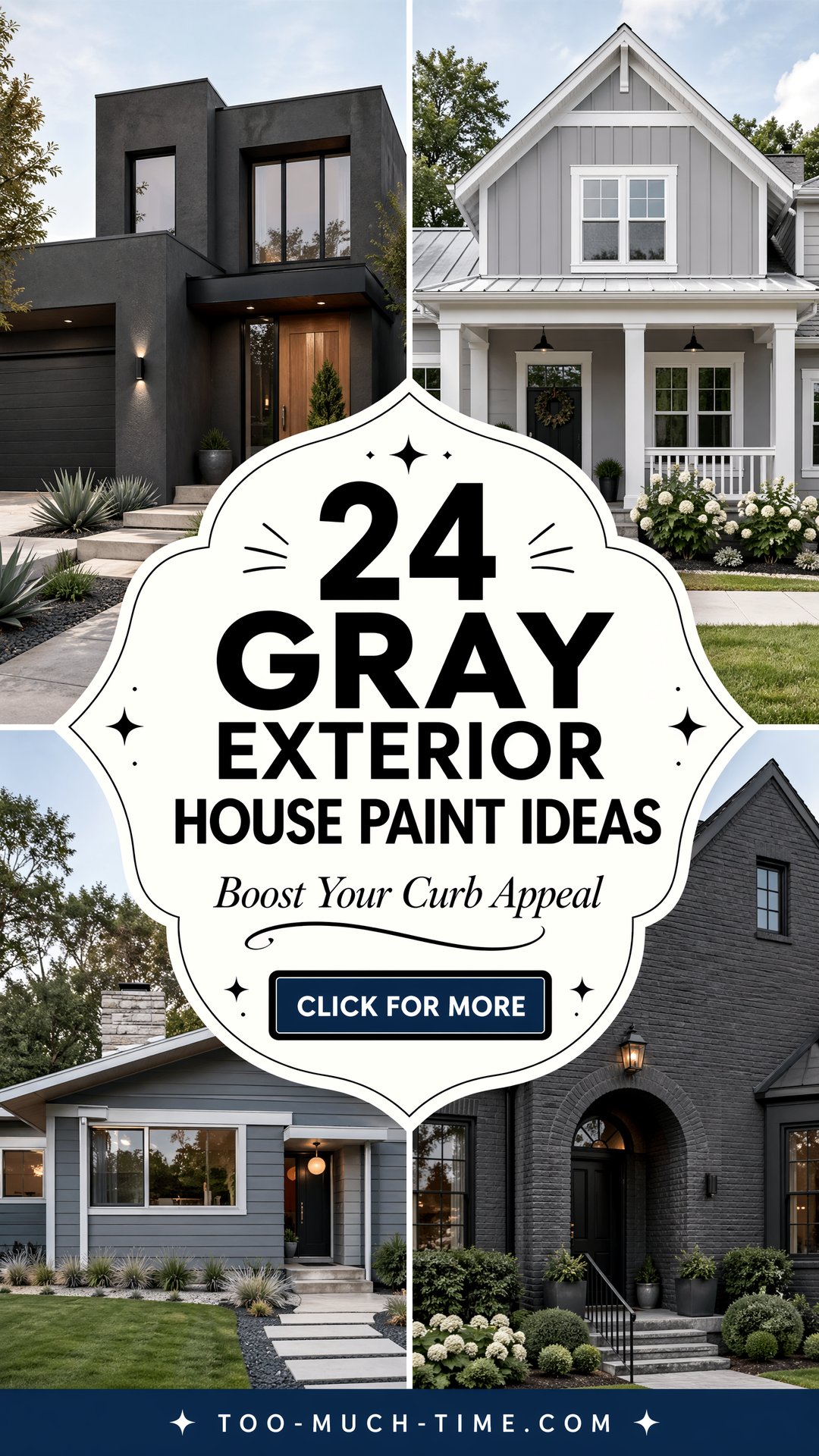 24 Gray Exterior House Paint Ideas Quick Curb Appeal - 24 Gray Exterior House Paint Ideas: Quick Curb Appeal
