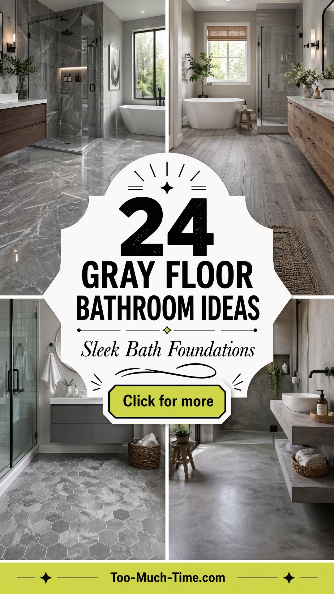 24 Gray Floor Bathroom Ideas for Sleek Baths At Home - 24 Gray Floor Bathroom Ideas for Sleek Baths At Home
