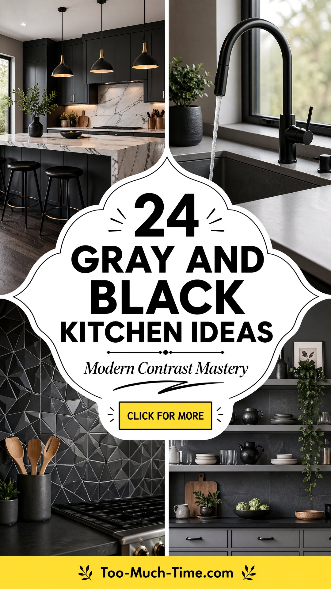 24 Gray and Black Kitchen Ideas Modern Contrast Appeal - 24 Gray and Black Kitchen Ideas: Modern Contrast Appeal