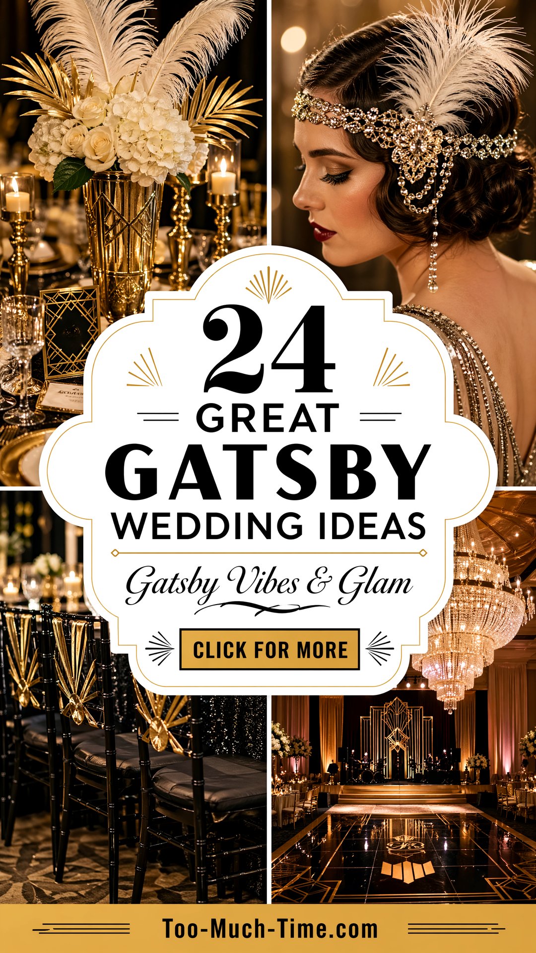 24 Great Gatsby Wedding Ideas for Gatsby Vibes and Glam - 24 Great Gatsby Wedding Ideas for Gatsby Vibes and Glam