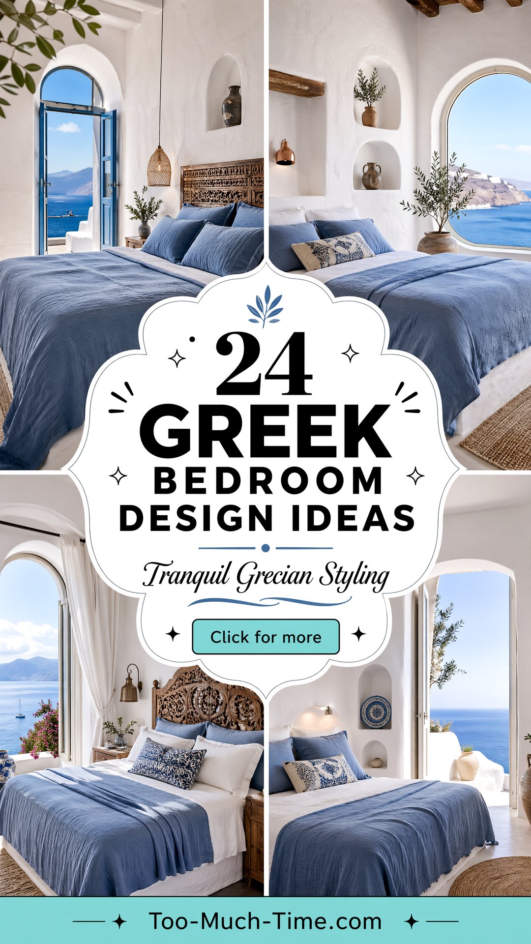 24 Greek Bedroom Design Ideas for Tranquil Styling - 24 Greek Bedroom Design Ideas for Tranquil Styling