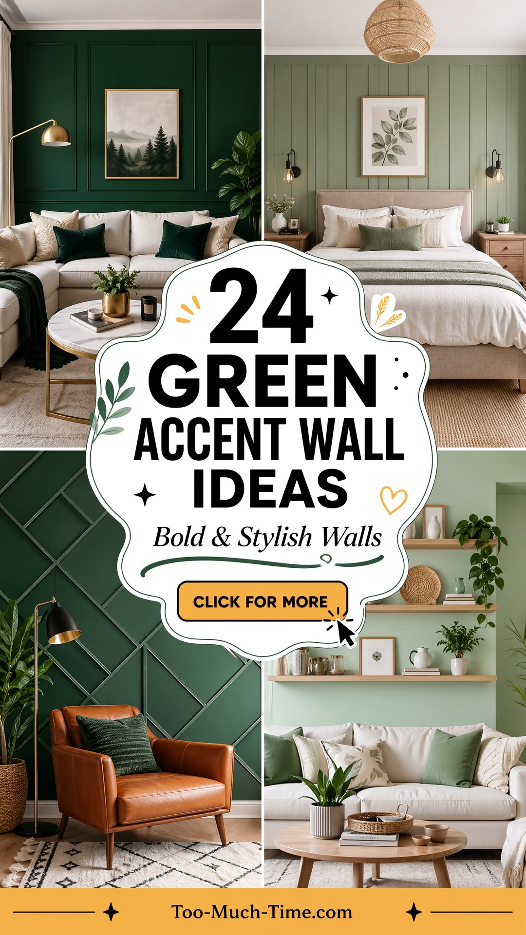 24 Green Accent Wall Ideas Bold Stylish Walls Now - 24 Green Accent Wall Ideas: Bold, Stylish Walls Now
