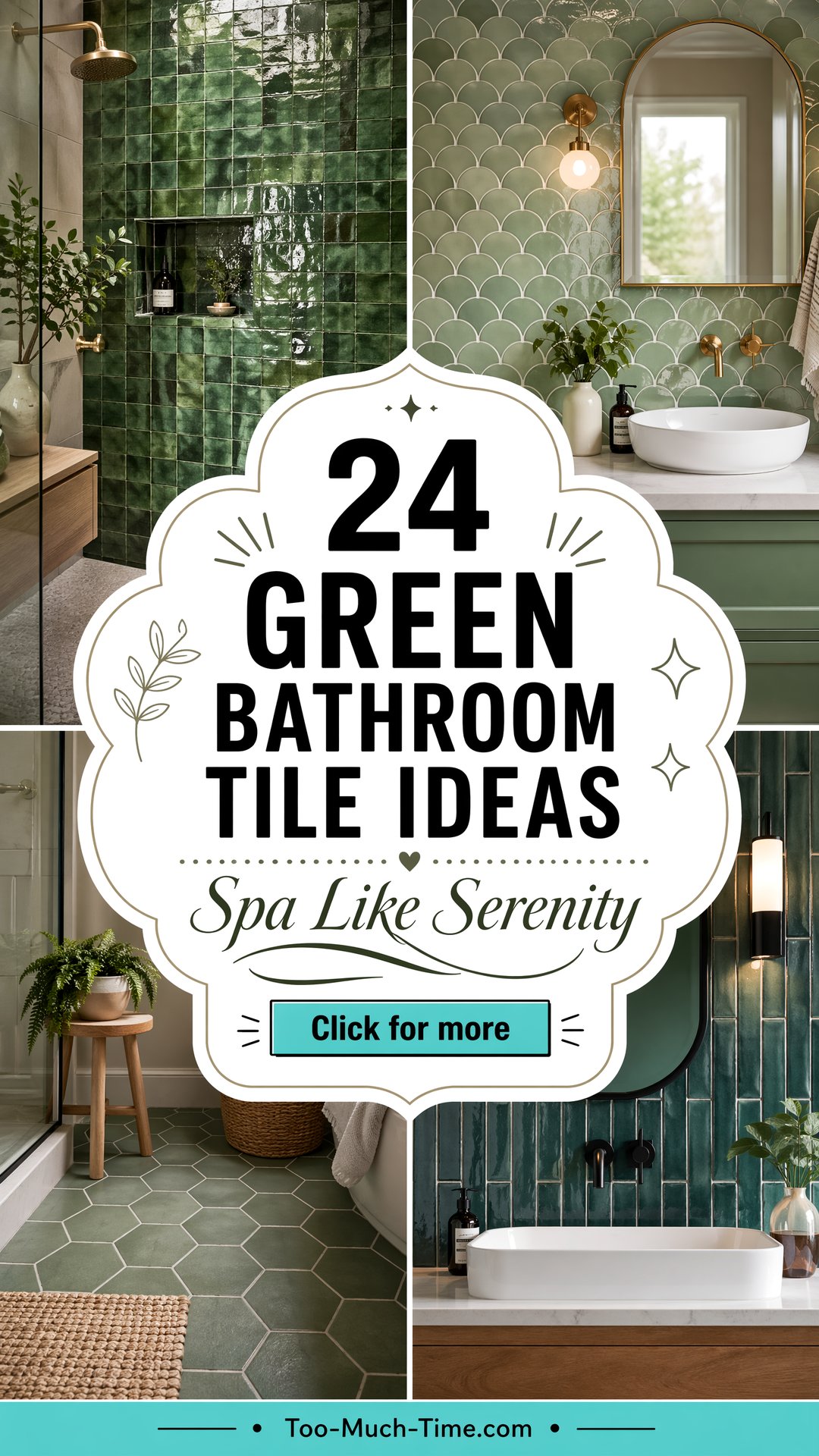 24 Green Bathroom Tile Ideas for a Spa-like Retreat - 24 Green Bathroom Tile Ideas for a Spa-like Retreat