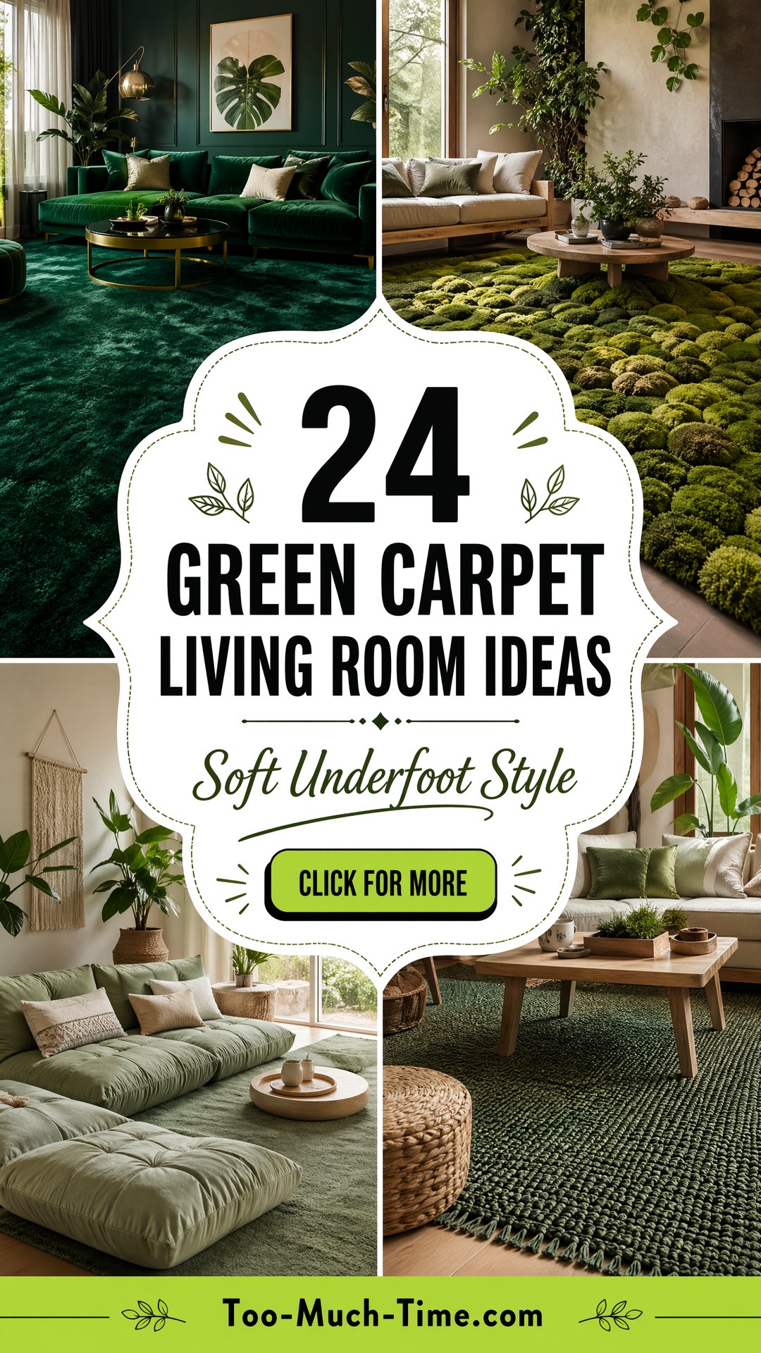 24 Green Carpet Living Room Ideas with Cozy Textures - 24 Green Carpet Living Room Ideas with Cozy Textures