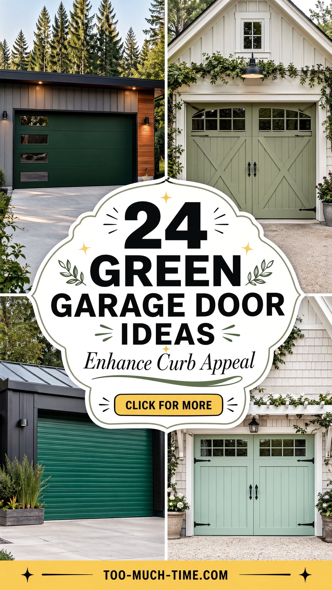 24 Green Garage Door Ideas to Enhance Curb Appeal Today - 24 Green Garage Door Ideas to Enhance Curb Appeal Today