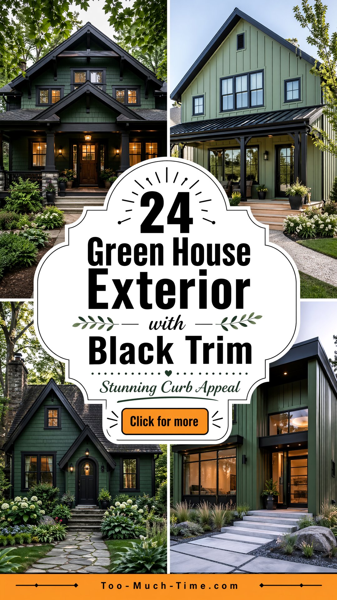 24 Green House Exterior with Black Trim Curb Appeal - 24 Green House Exterior with Black Trim: Curb Appeal