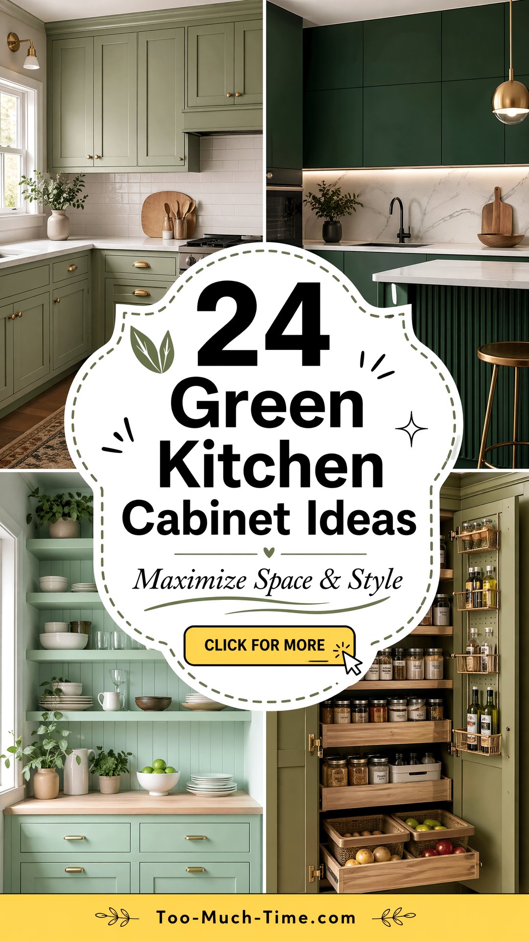24 Green Kitchen Cabinet Ideas to Maximize Space Style - 24 Green Kitchen Cabinet Ideas to Maximize Space: Style