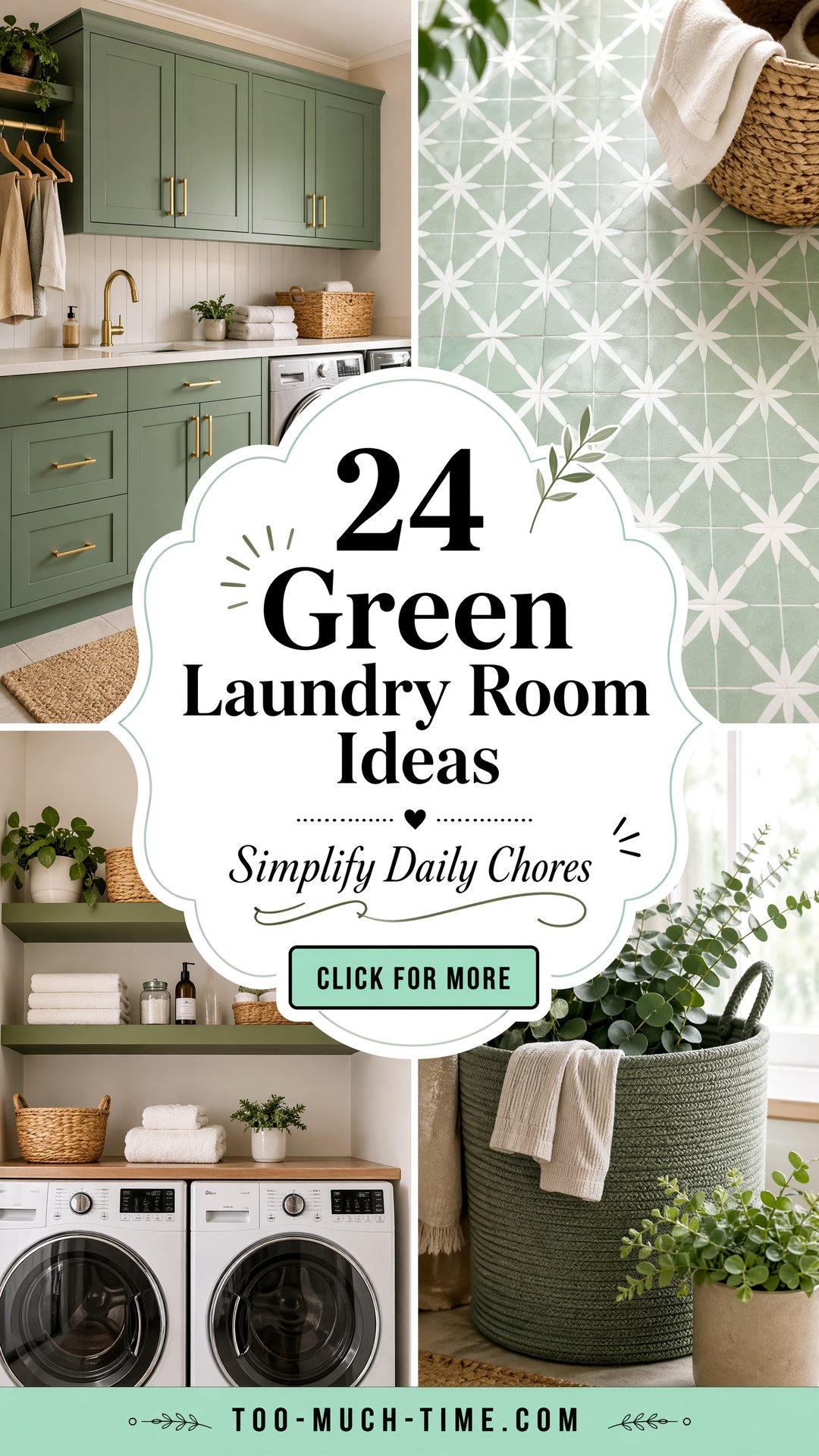 24 Green Laundry Room Ideas to Simplify Daily Chores - 24 Green Laundry Room Ideas to Simplify Daily Chores