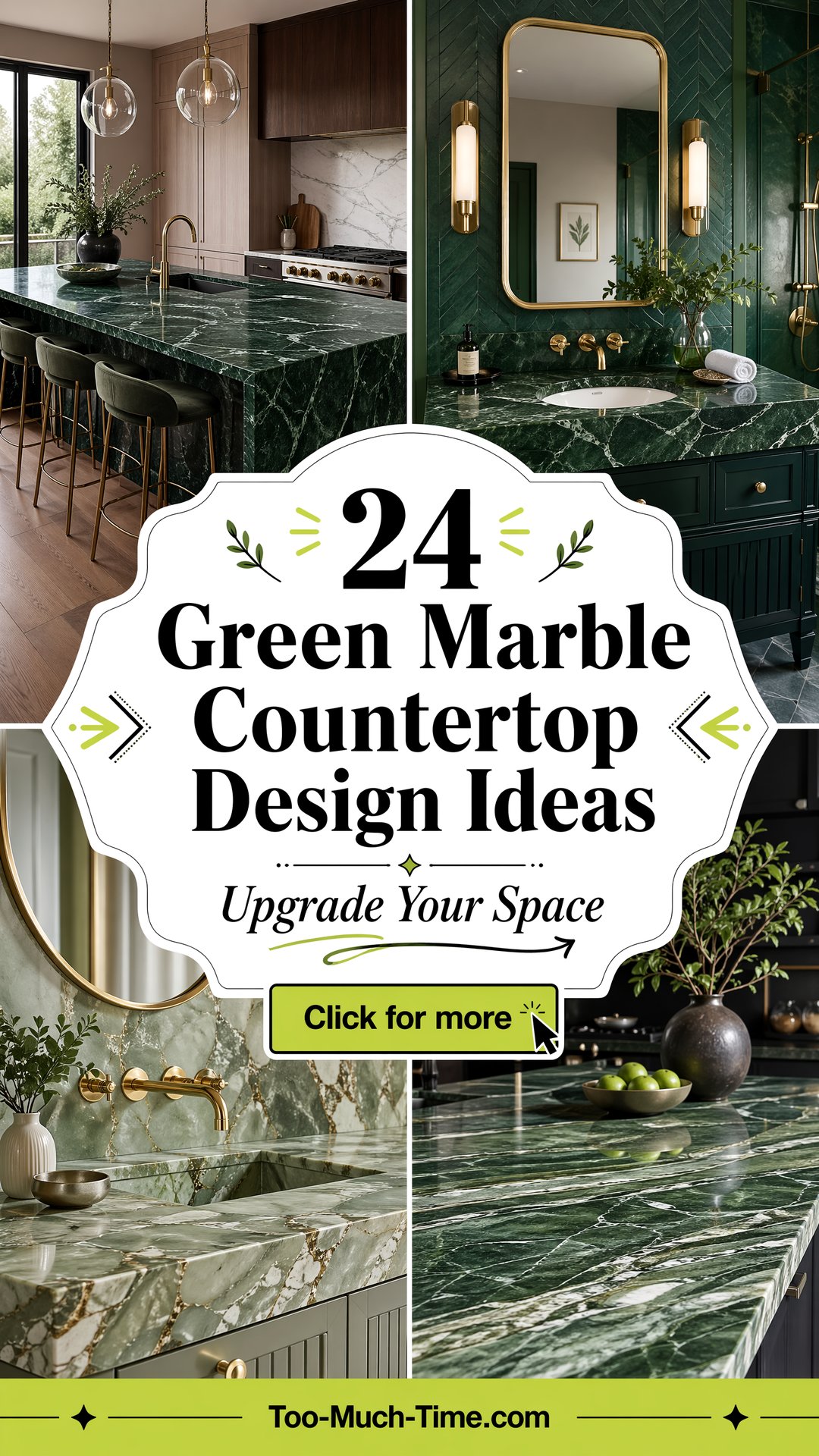 24 Green Marble Countertop Design Ideas to Upgrade Look - 24 Green Marble Countertop Design Ideas to Upgrade Look