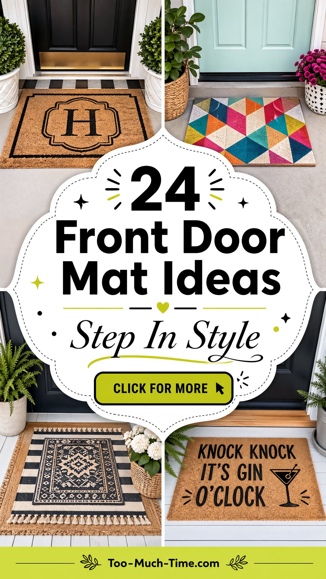 24 Green Up Entryways with 24 Front Door Mat Ideas - 24 Green Up Entryways with 24 Front Door Mat Ideas