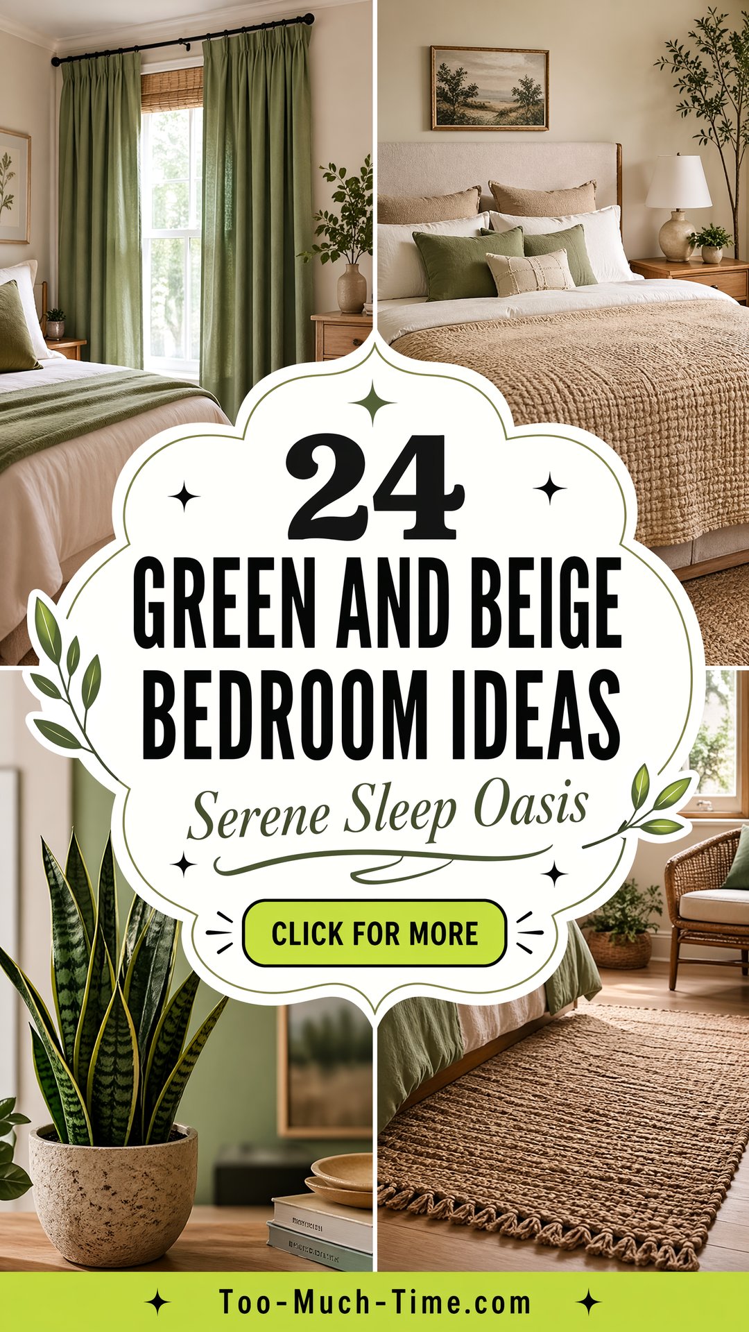 24 Green and Beige Bedroom Ideas for Serene Sleep Today - 24 Green and Beige Bedroom Ideas for Serene Sleep Today