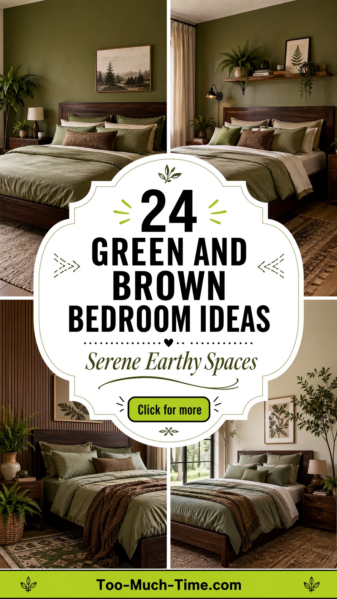 24 Green and Brown Bedroom Ideas for Serene Spaces - 24 Green and Brown Bedroom Ideas for Serene Spaces