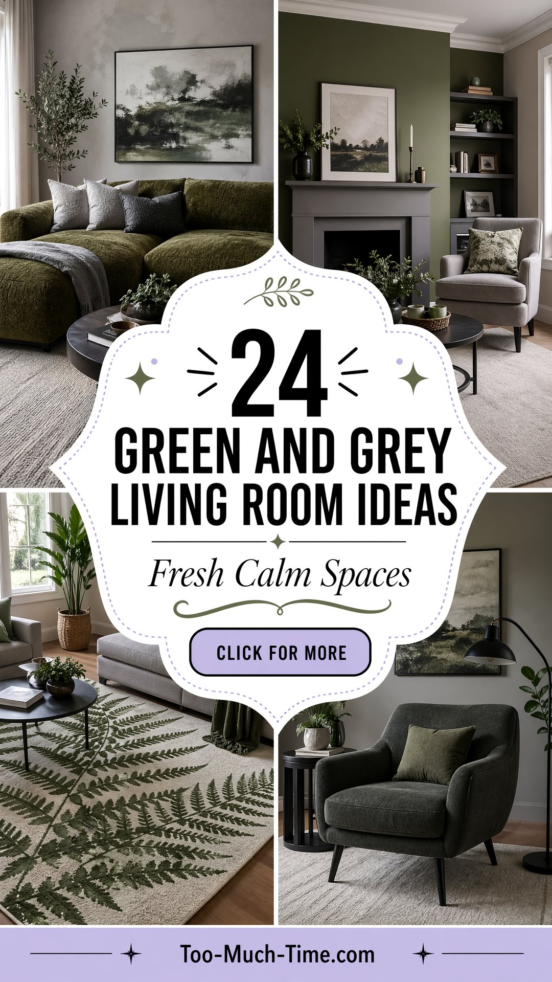 24 Green and Grey Living Room Ideas for a New Vibe - 24 Green and Grey Living Room Ideas for a New Vibe