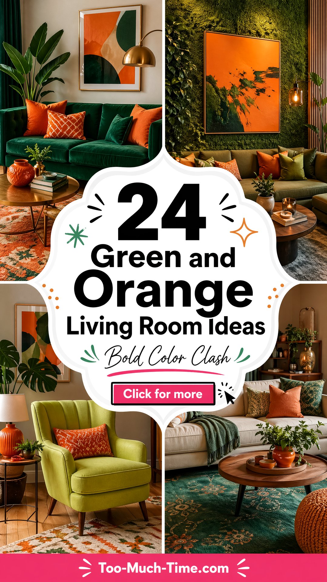 24 Green and Orange Living Room Ideas for Bold Impact - 24 Green and Orange Living Room Ideas for Bold Impact