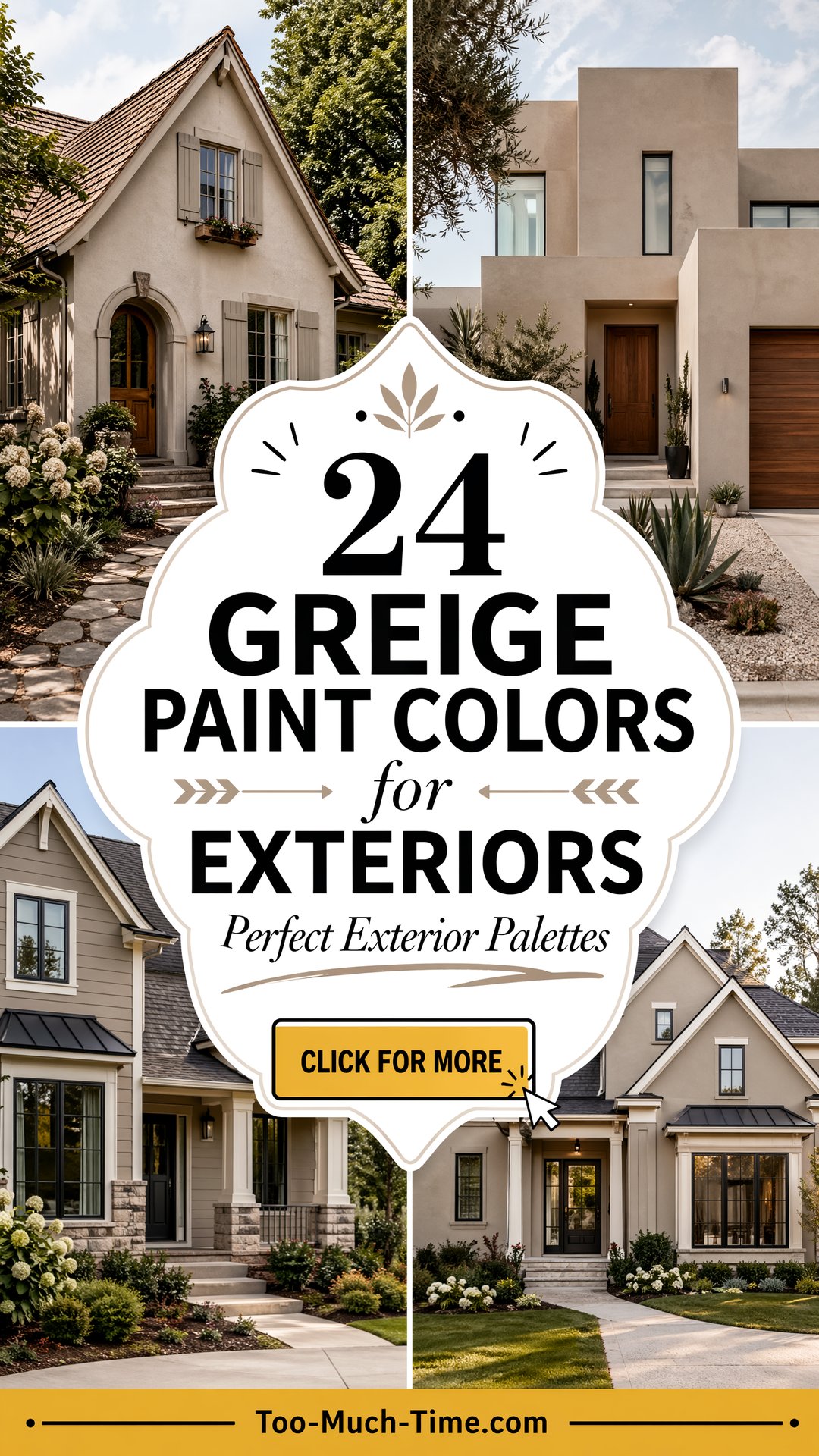 24 Greige Paint Colors for Exteriors Palettes and Tips - 24 Greige Paint Colors for Exteriors: Palettes and Tips
